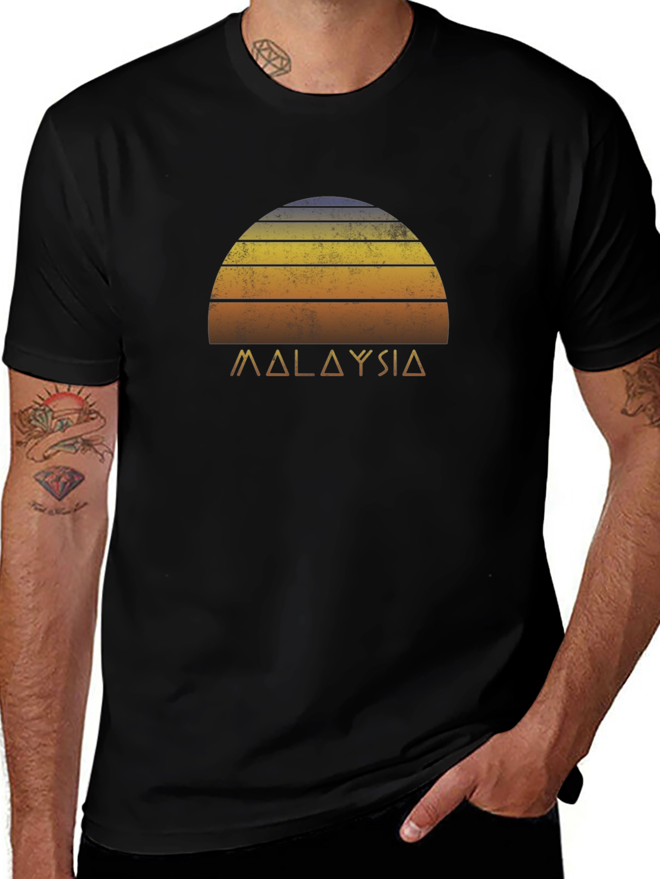 Retro Malaysia Sunset Graphic Tee - Soft Cotton