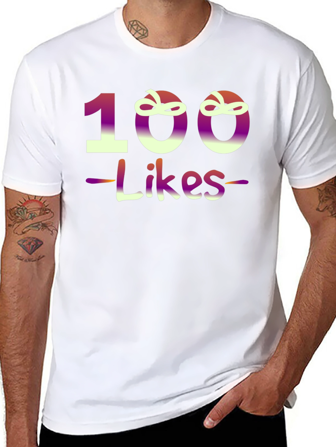 100 Likes Graphic T-Shirt - Trendy Design