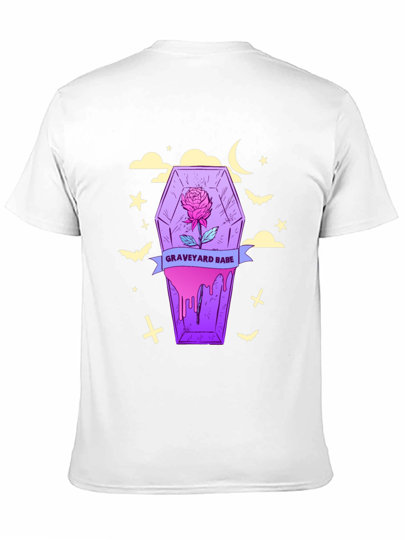 Graveyard Babe T-Shirt: Spooky Coffin Rose Tee