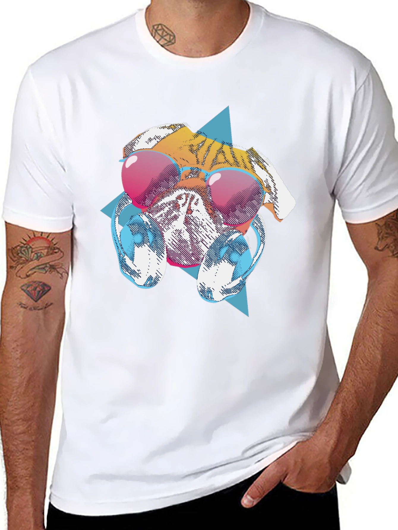 Cool Dog Graphic Tee - Black T-Shirt