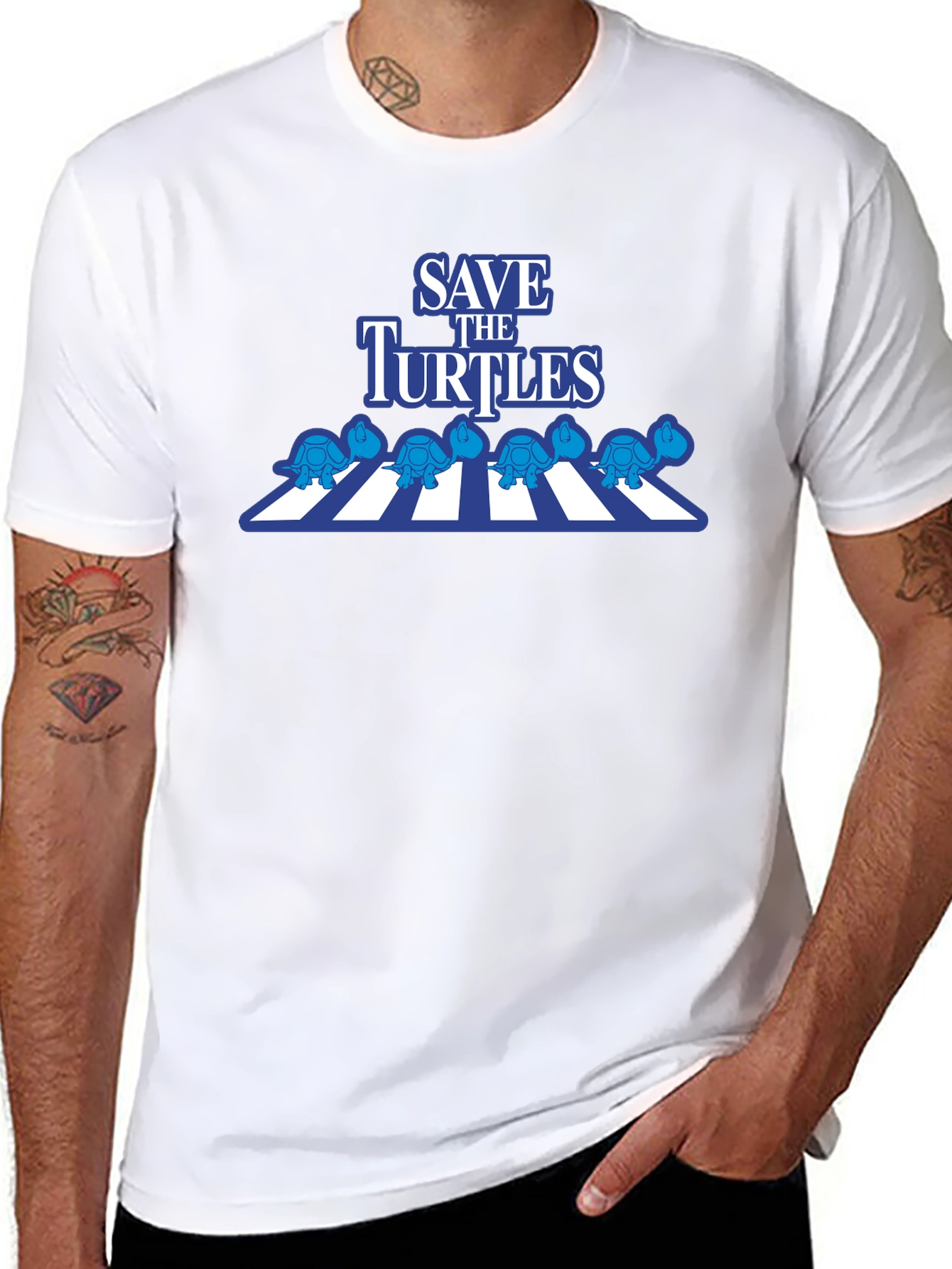 Save the Turtles T-Shirt - Abbey Road Style