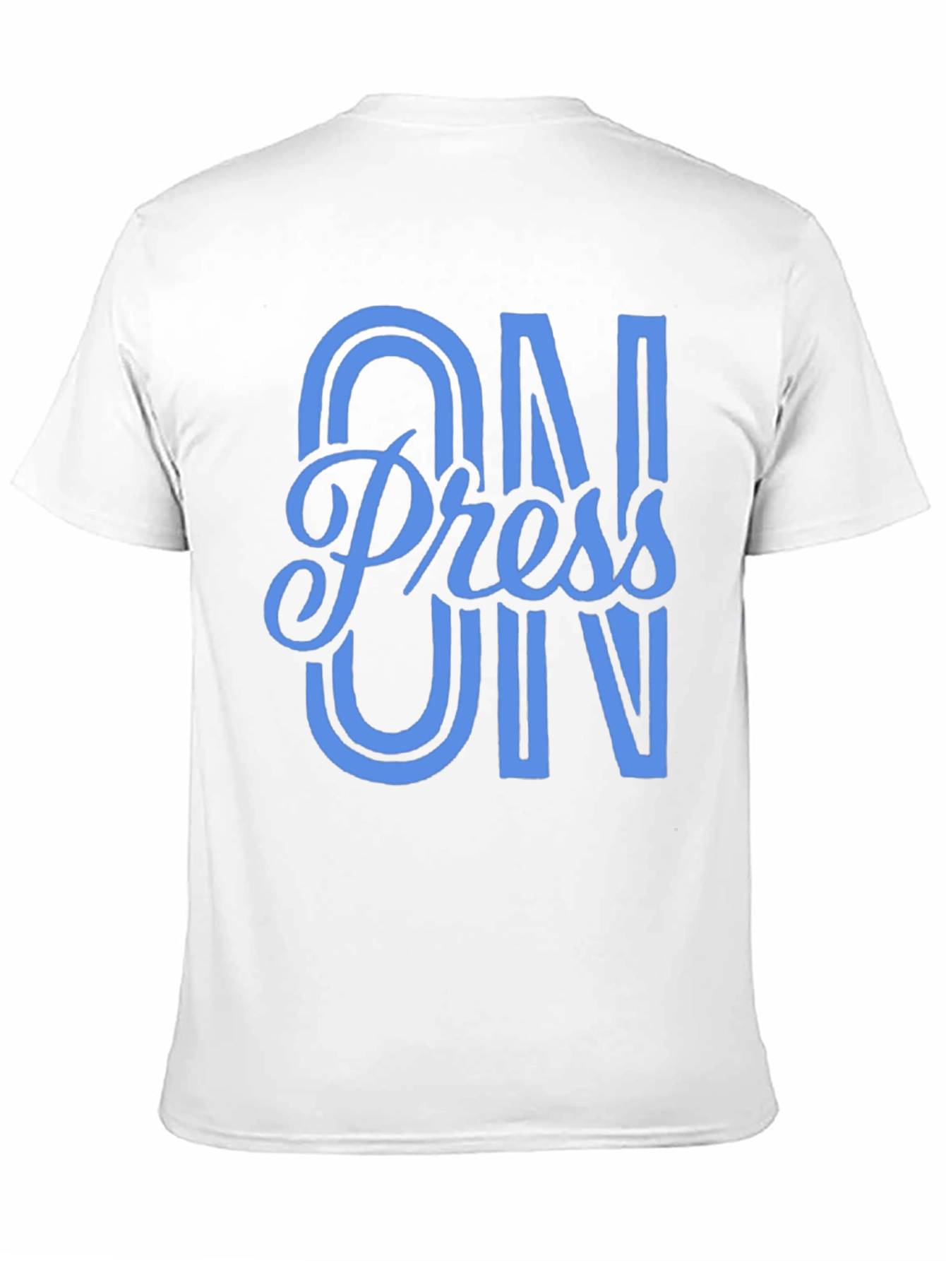 Press On Black Cotton Graphic T-Shirt