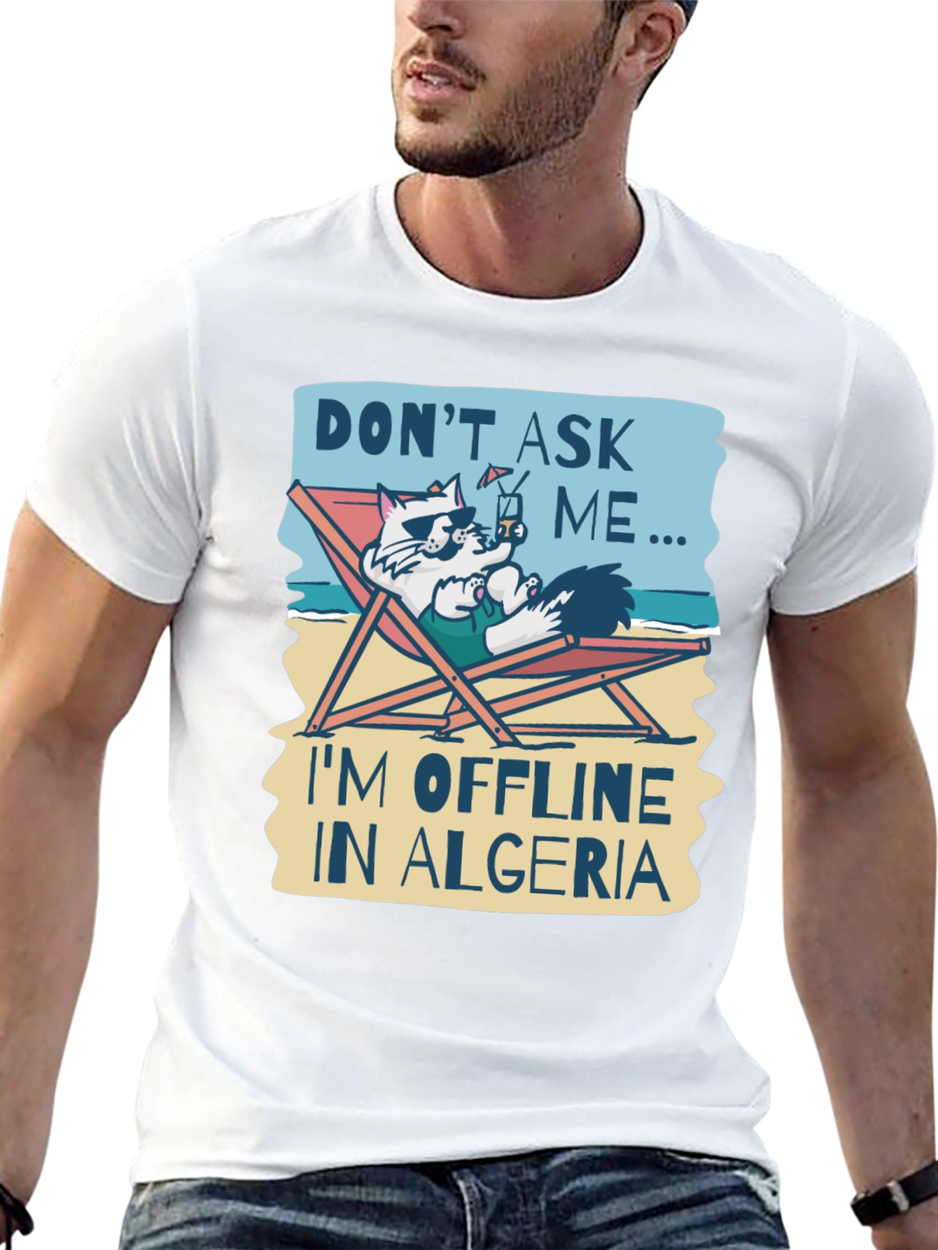 Dont Ask Me Im Offline in Algeria T-Shirt