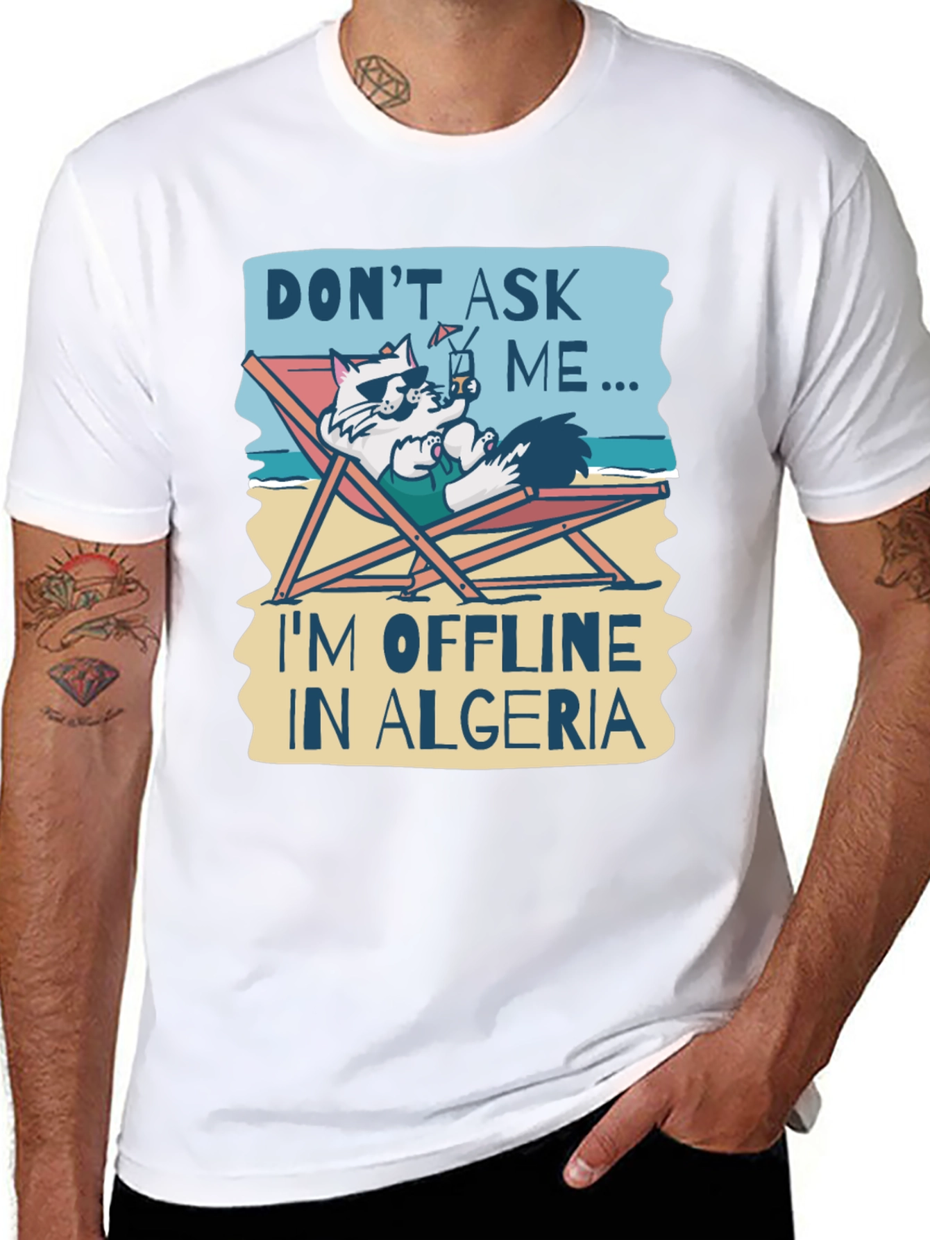 Dont Ask Me Im Offline in Algeria T-Shirt