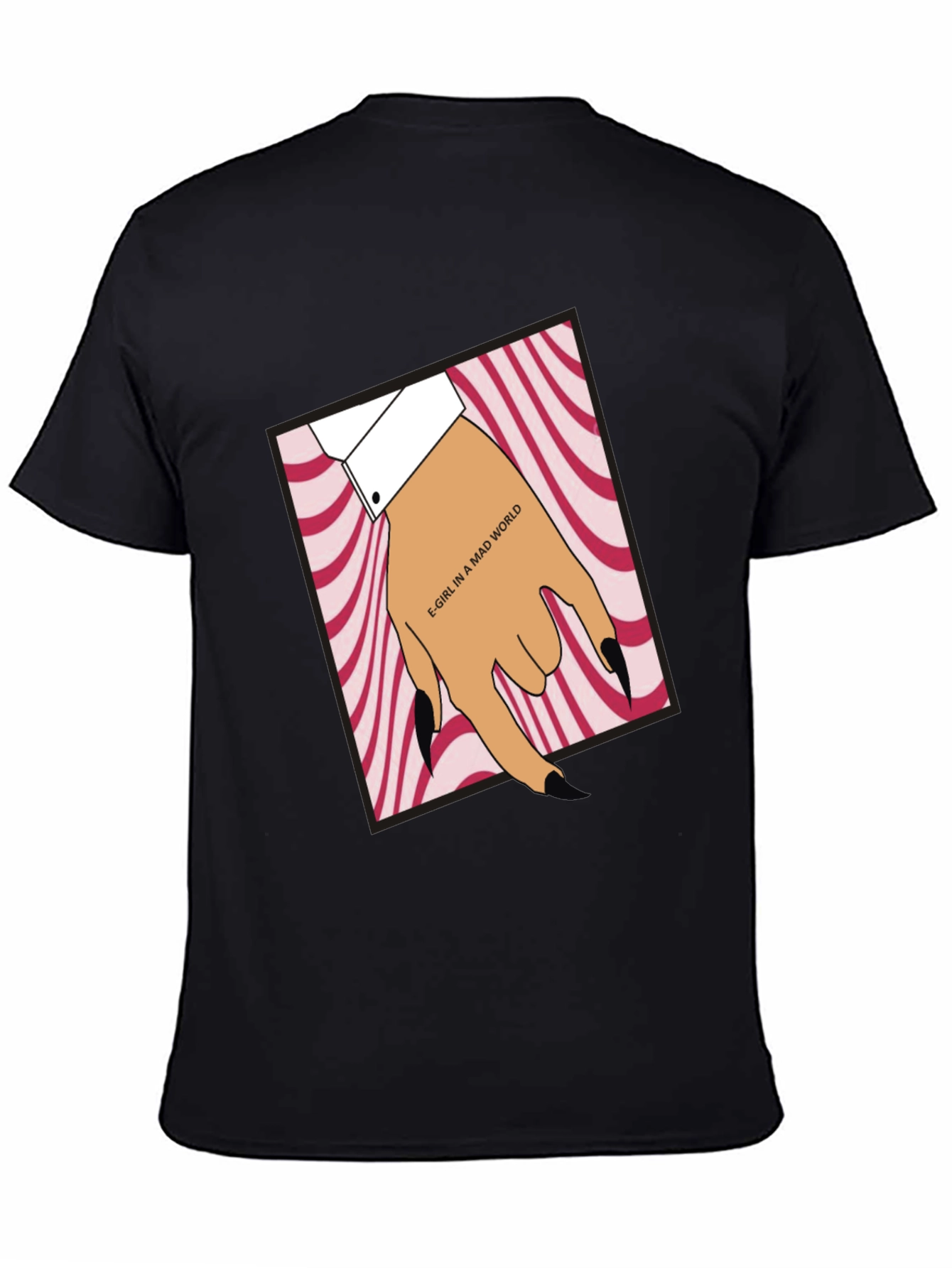 E-Girl in a Mad World Black T-Shirt