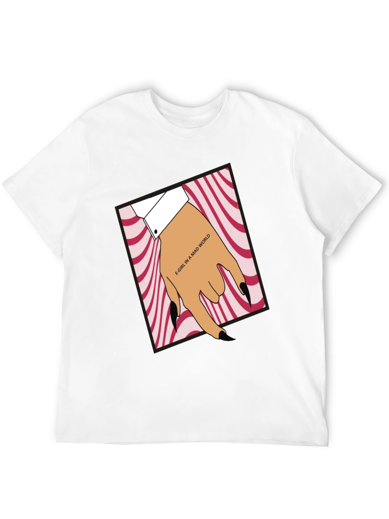 E-Girl in a Mad World Black T-Shirt