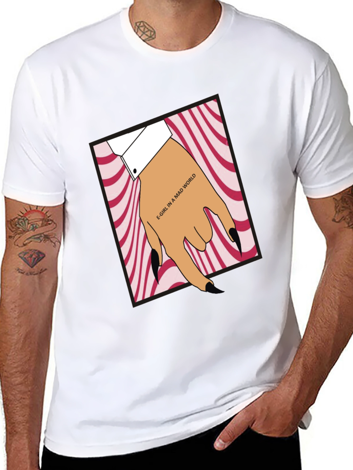 E-Girl in a Mad World Black T-Shirt