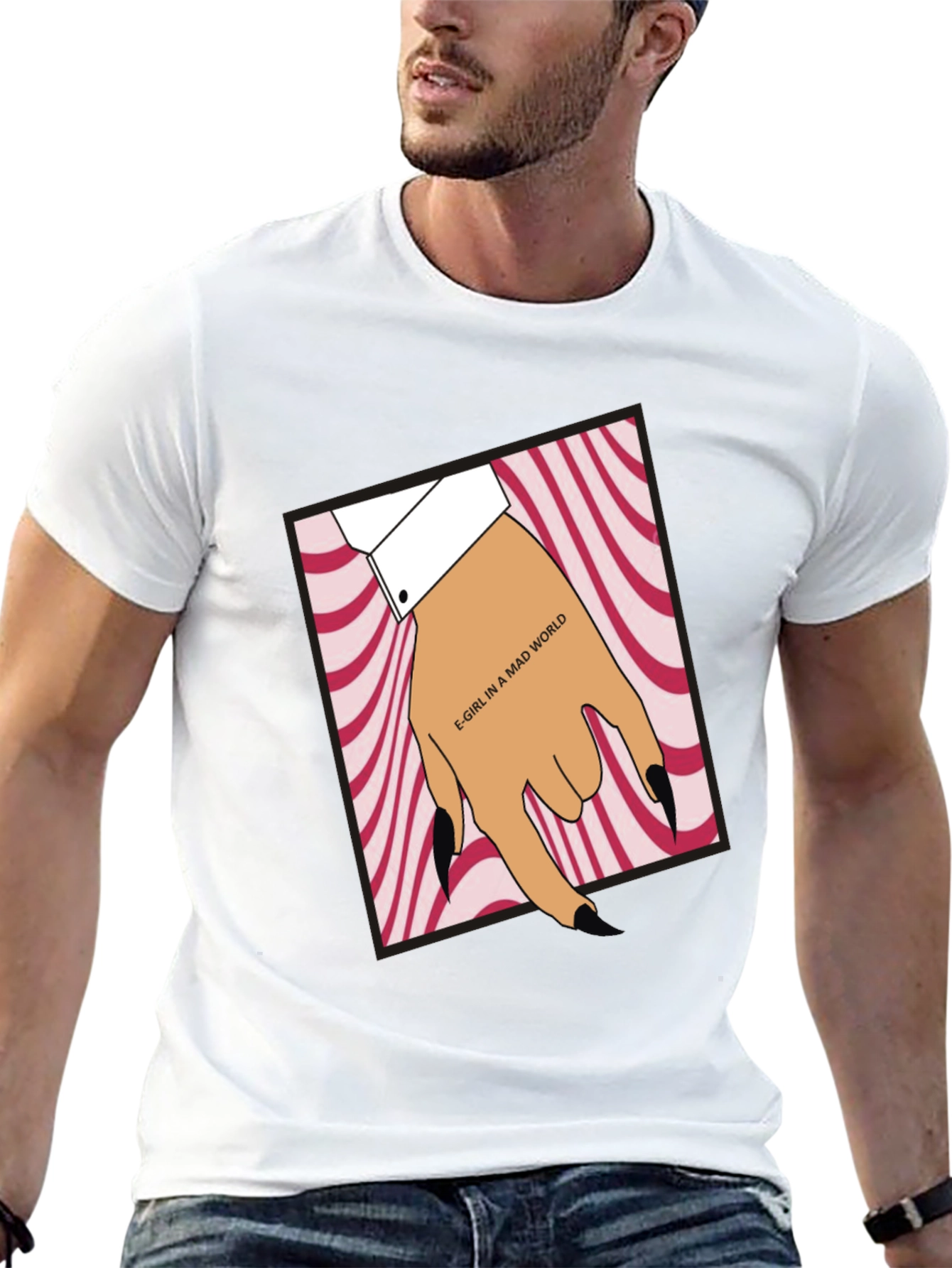 E-Girl in a Mad World Black T-Shirt