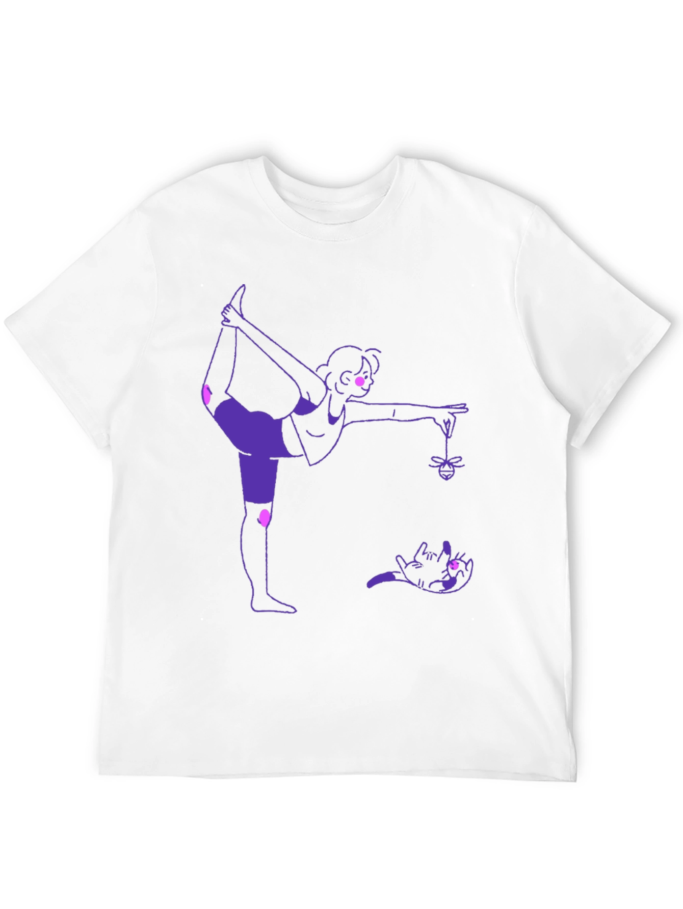 Yoga Cat Black T-Shirt