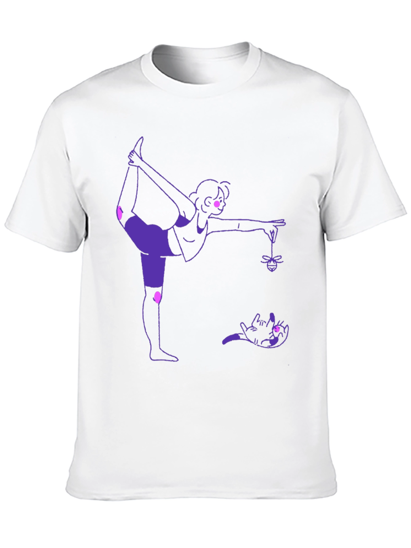 Yoga Cat Black T-Shirt