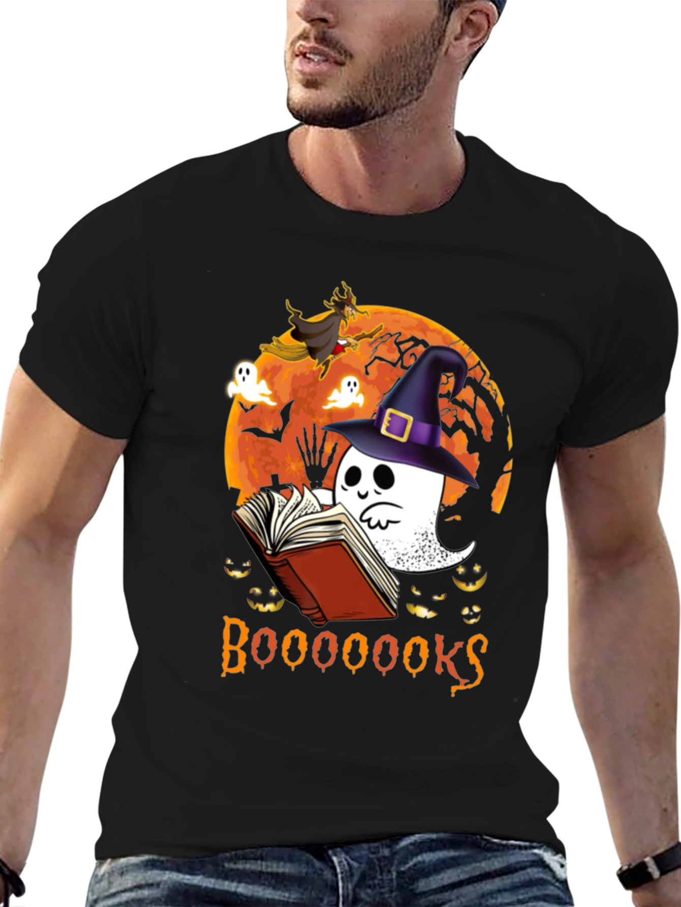 Boo! Halloween Ghost Reading Book T-Shirt