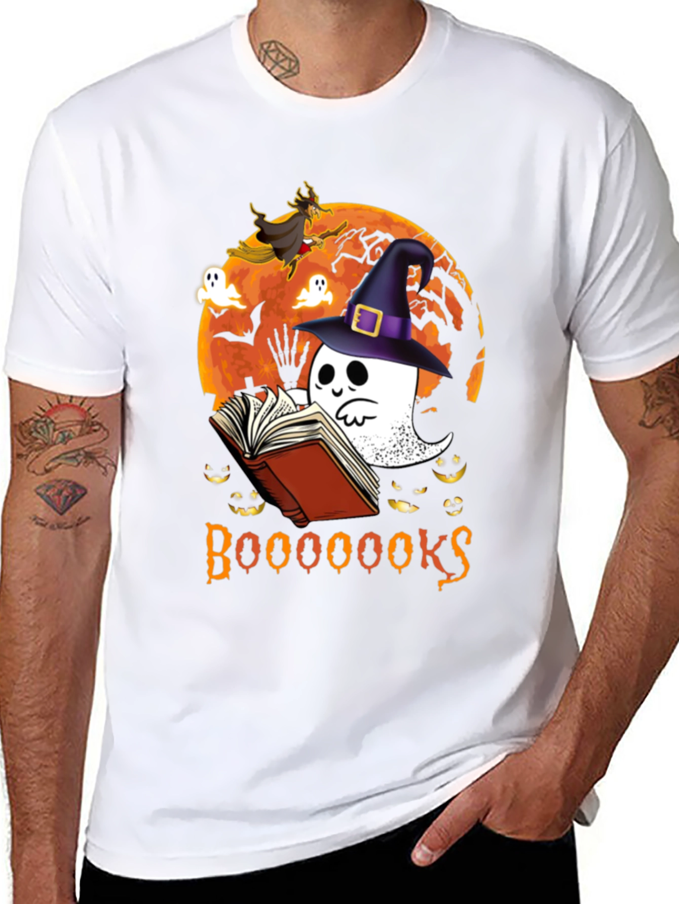 Boo! Halloween Ghost Reading Book T-Shirt