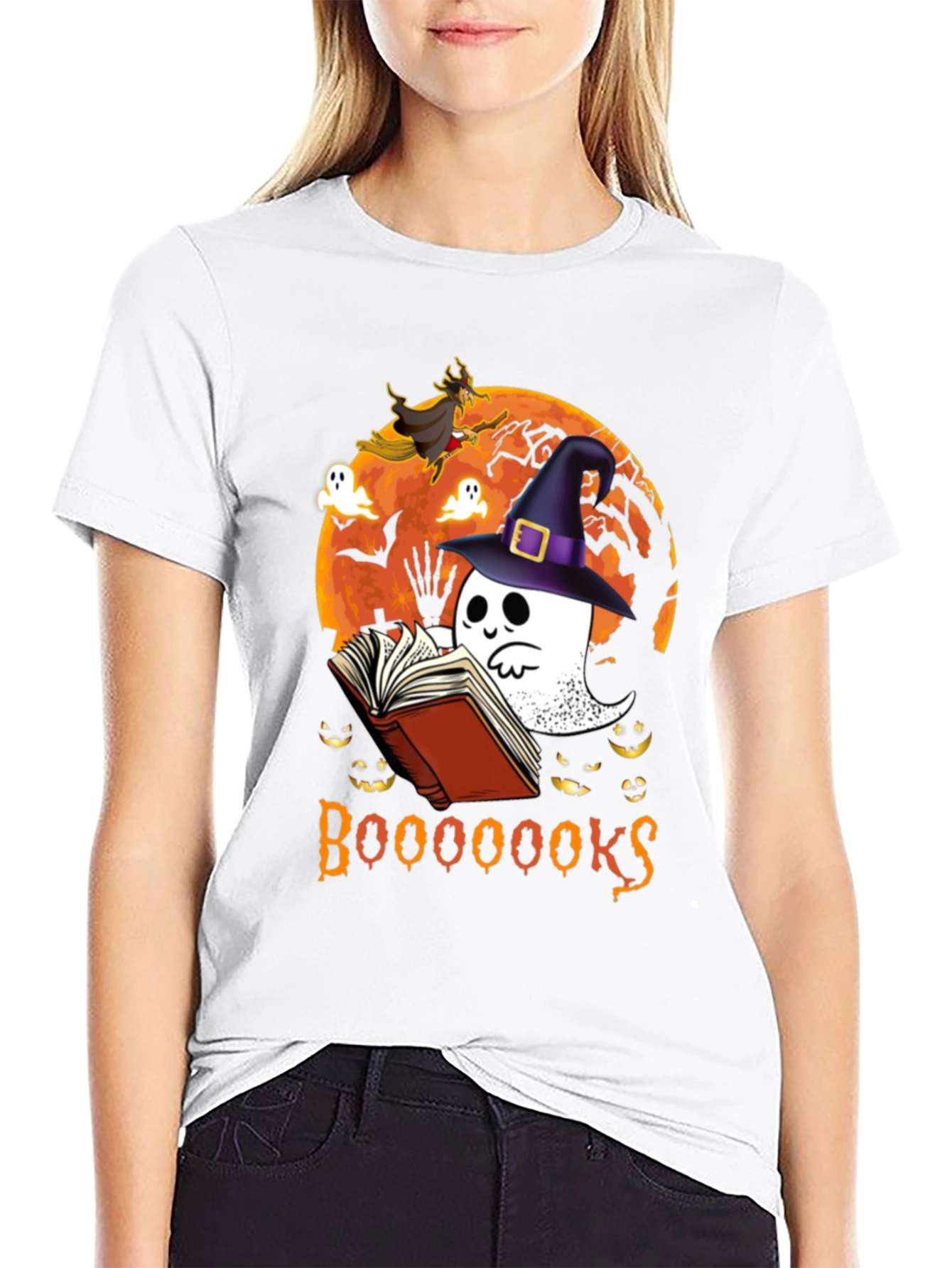 Boo! Halloween Ghost Reading Book T-Shirt