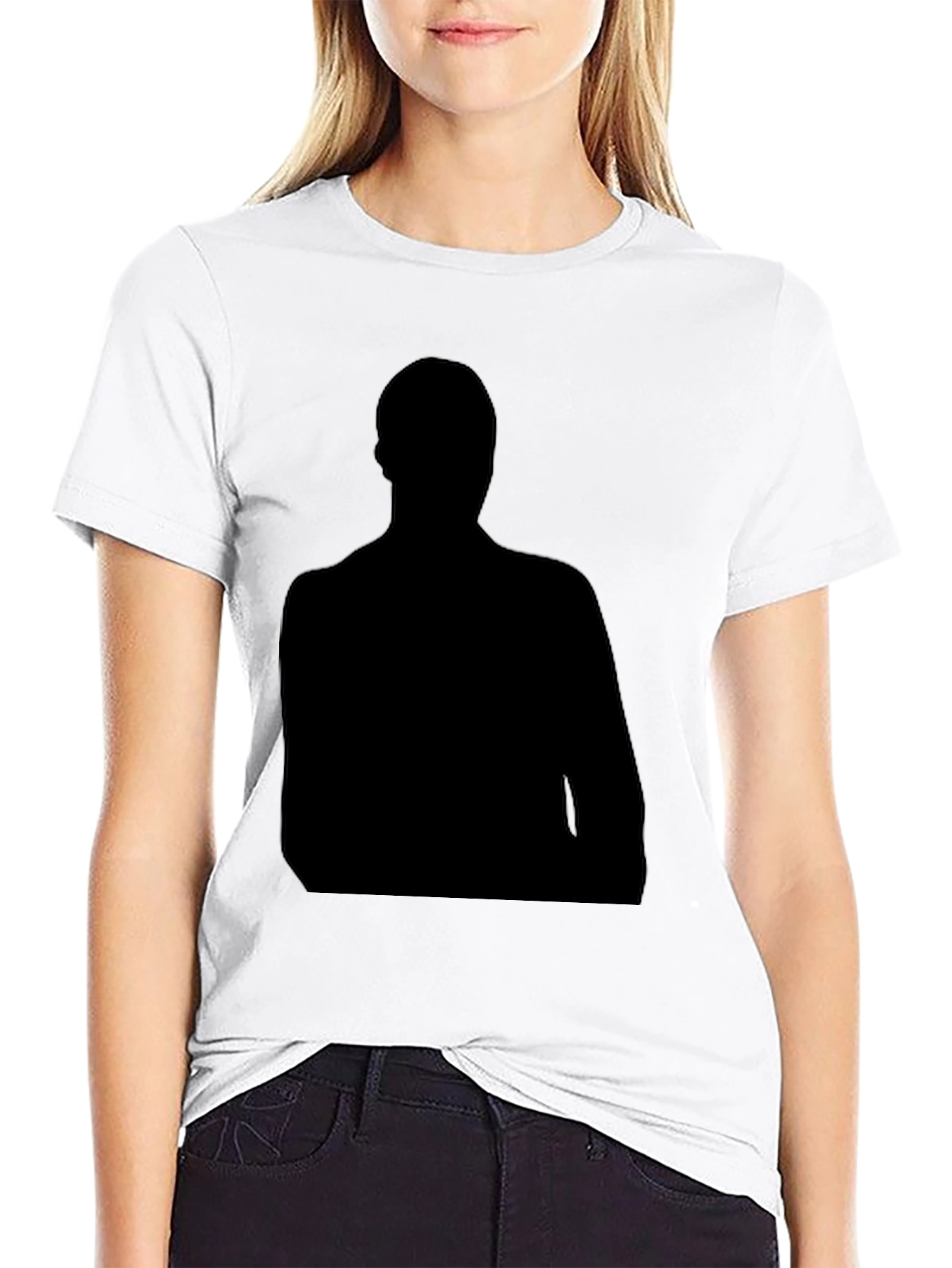 Mens Black Silhouette Graphic T-Shirt
