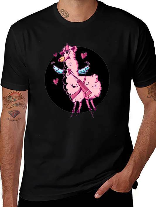 Cupid Llama T-Shirt - Valentines Day