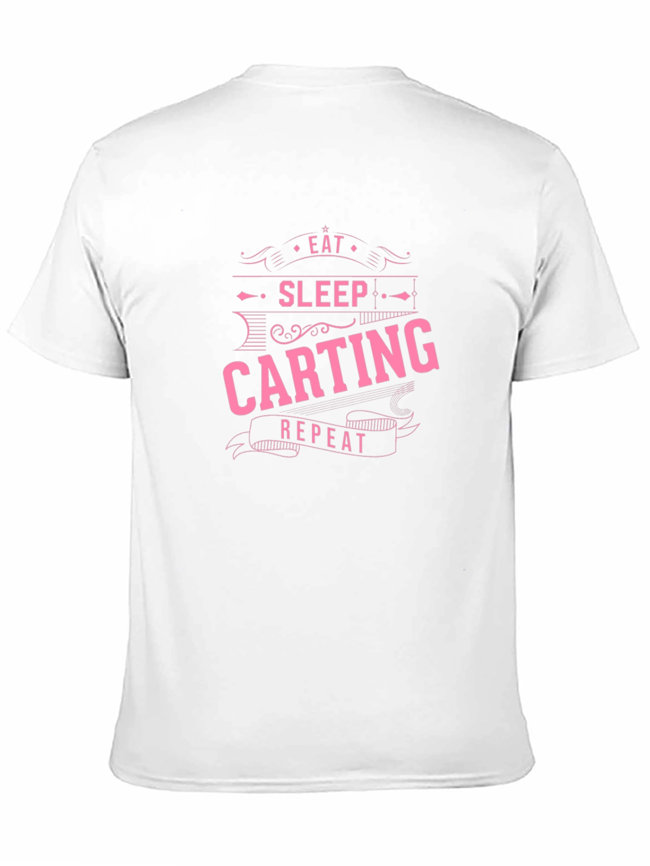 Eat Sleep Carting Repeat T-Shirt - Black Cotton Tee