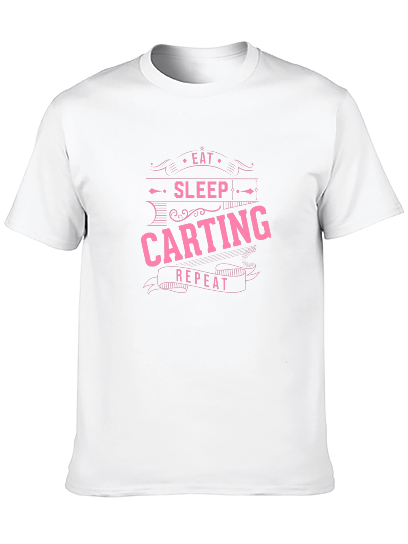 Eat Sleep Carting Repeat T-Shirt - Black Cotton Tee