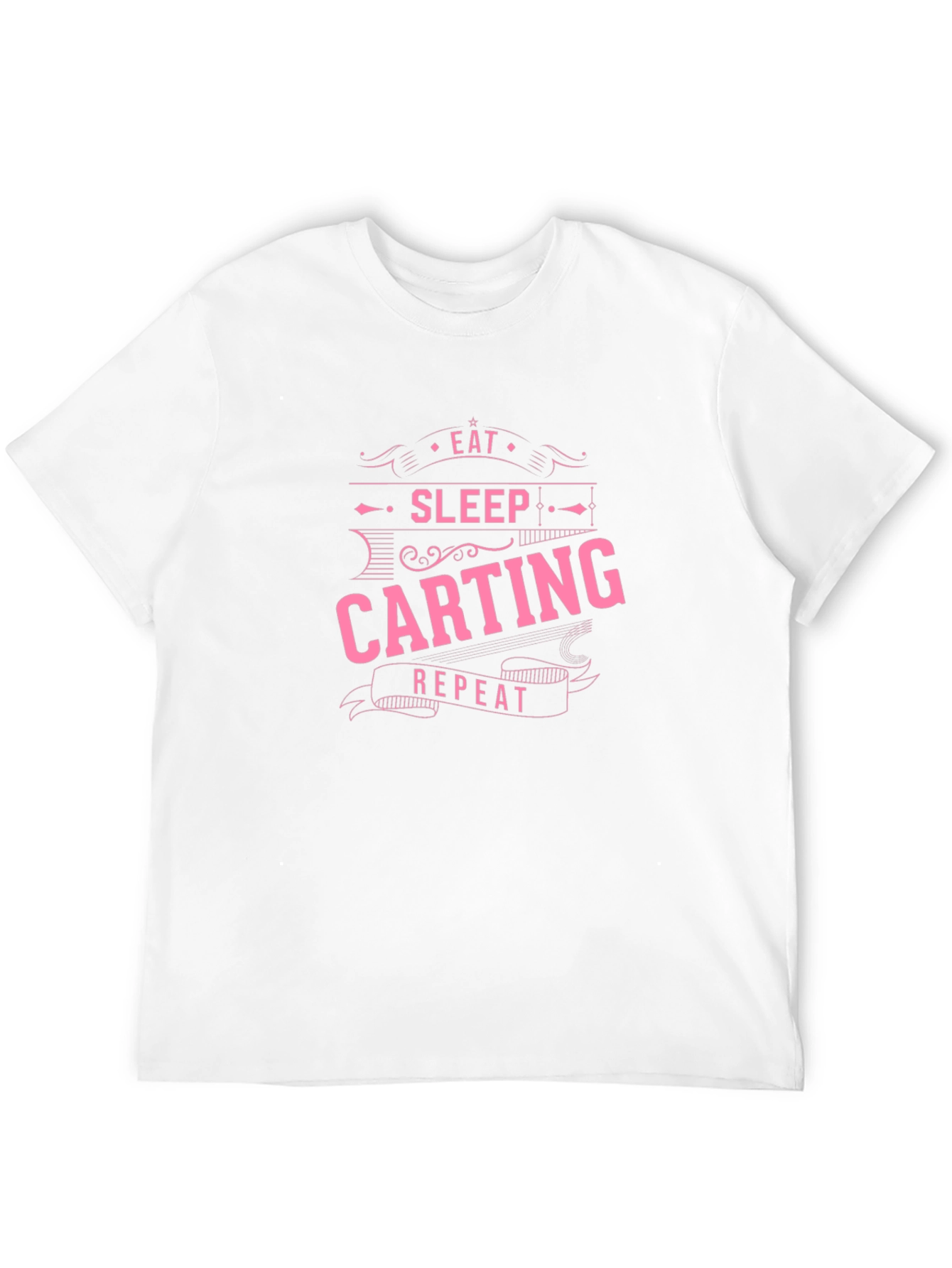 Eat Sleep Carting Repeat T-Shirt - Black Cotton Tee