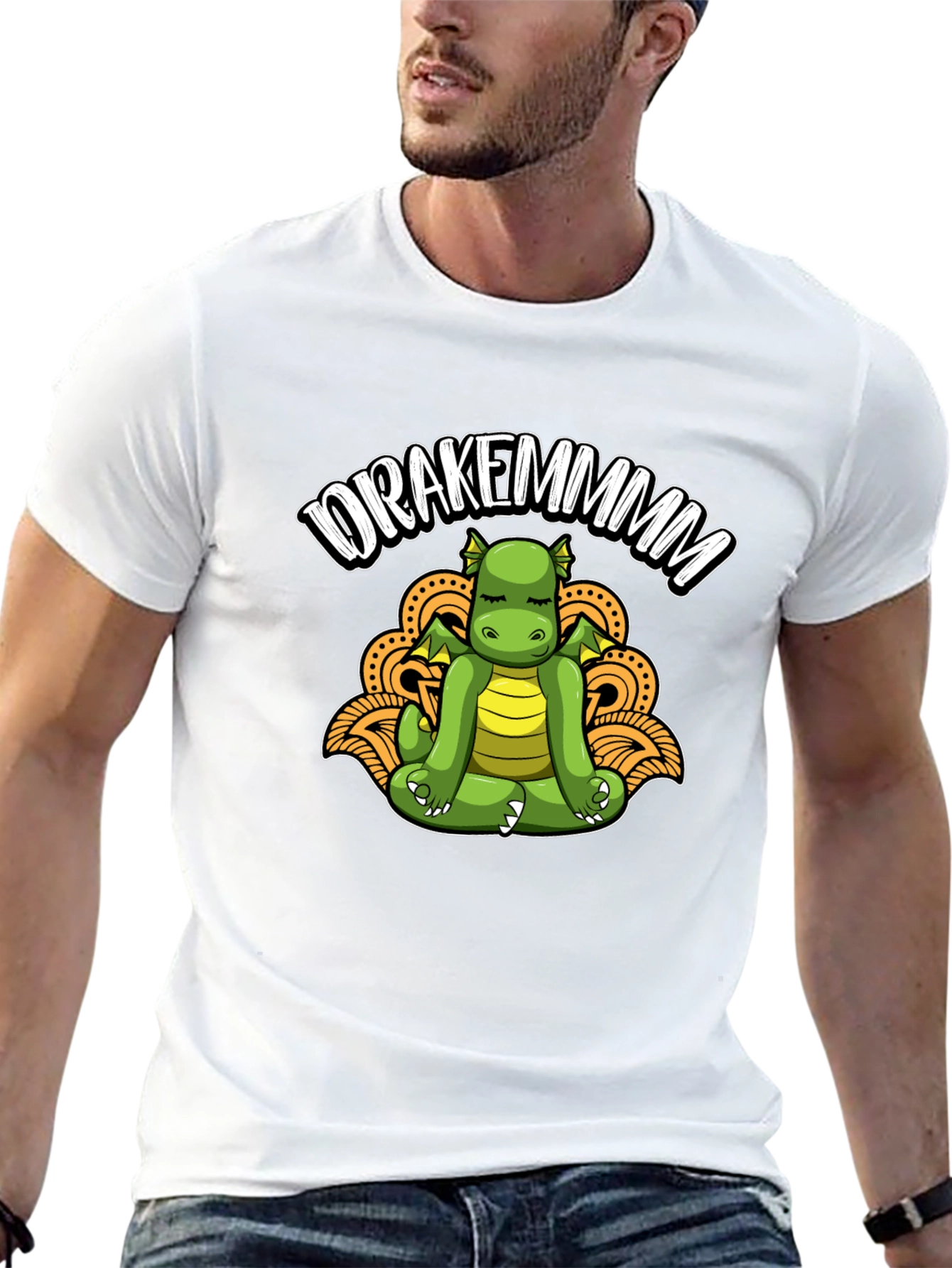 Drakemmmm Dragon Meditating T-Shirt