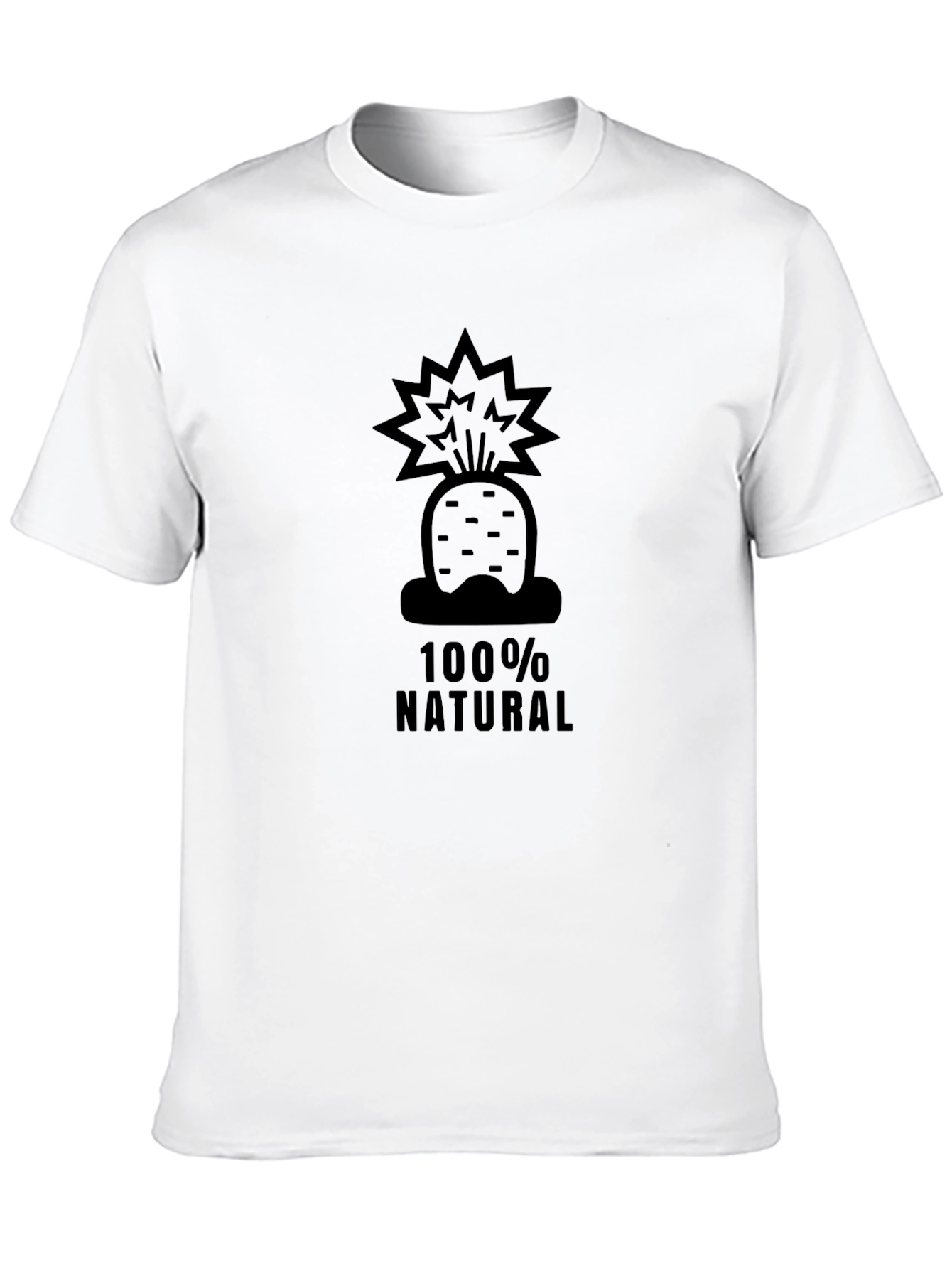 100% Natural Carrot T-Shirt - Black