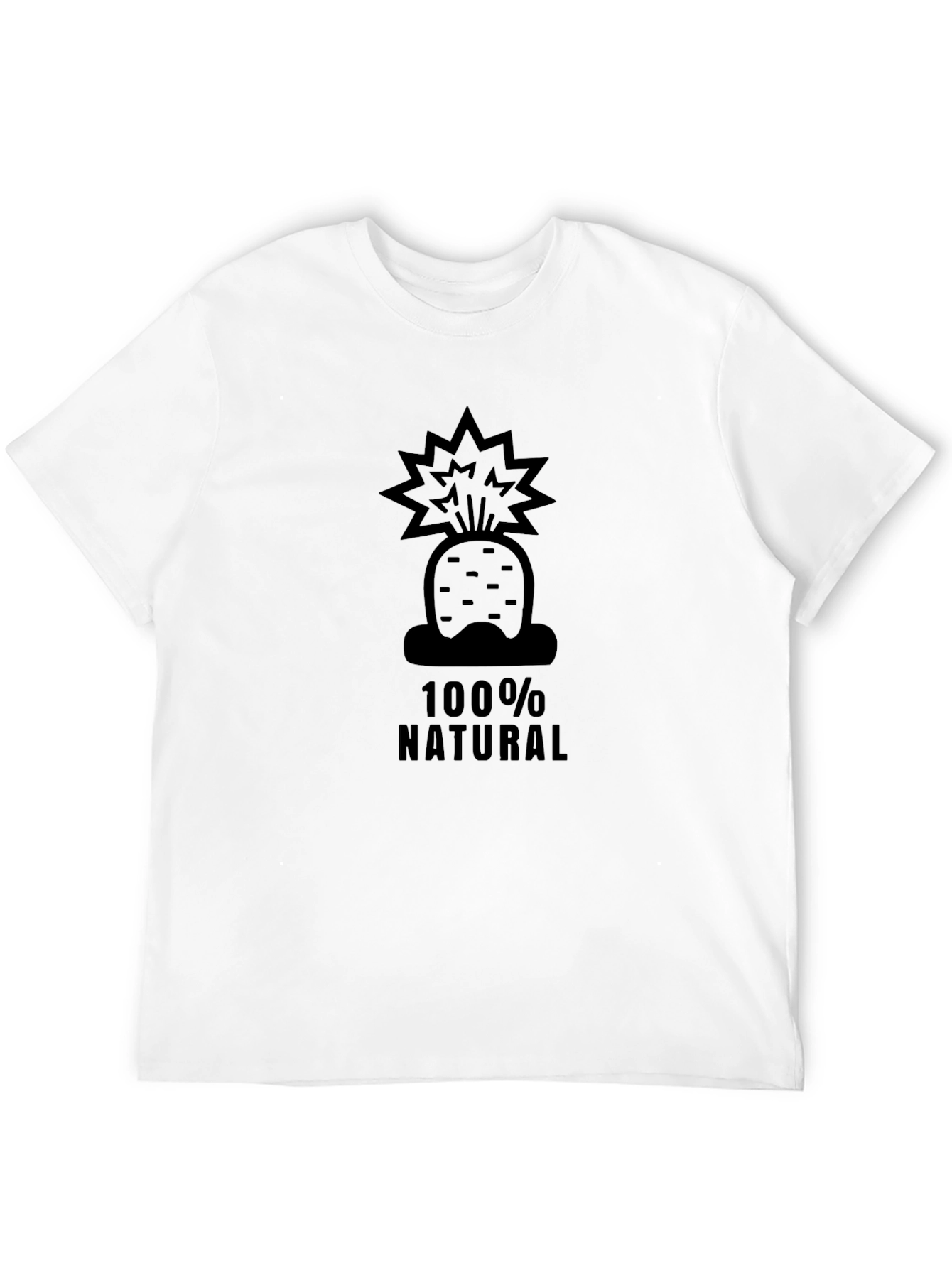 100% Natural Carrot T-Shirt - Black
