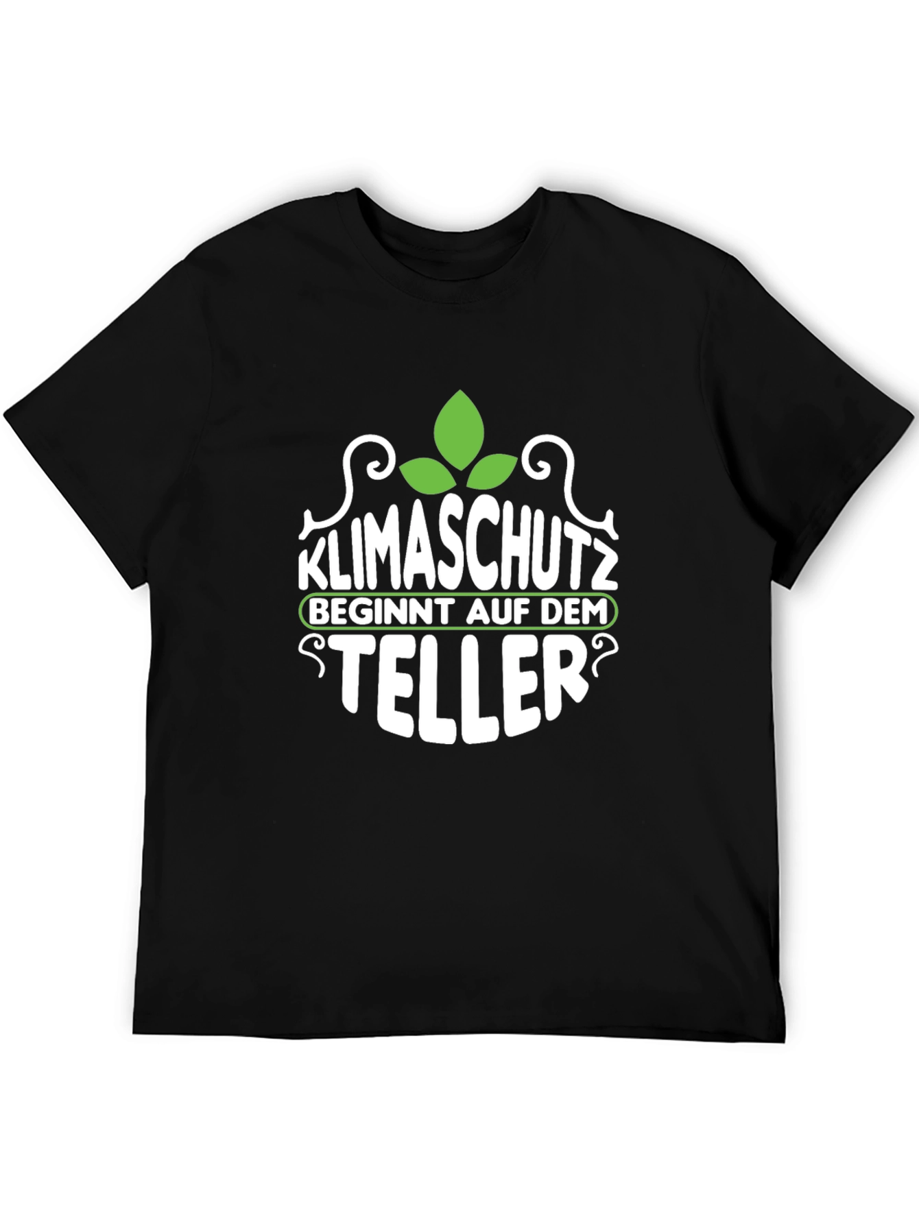 Klimaschutz Begins With What You Eat Black Tee