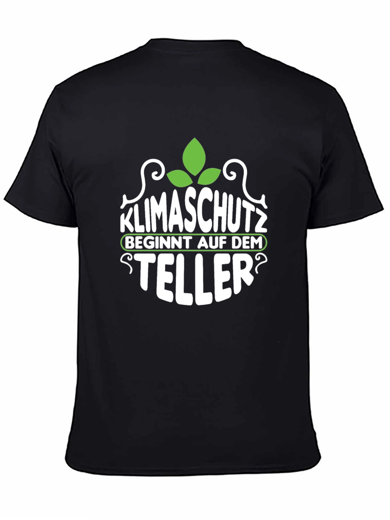 Klimaschutz Begins With What You Eat Black Tee