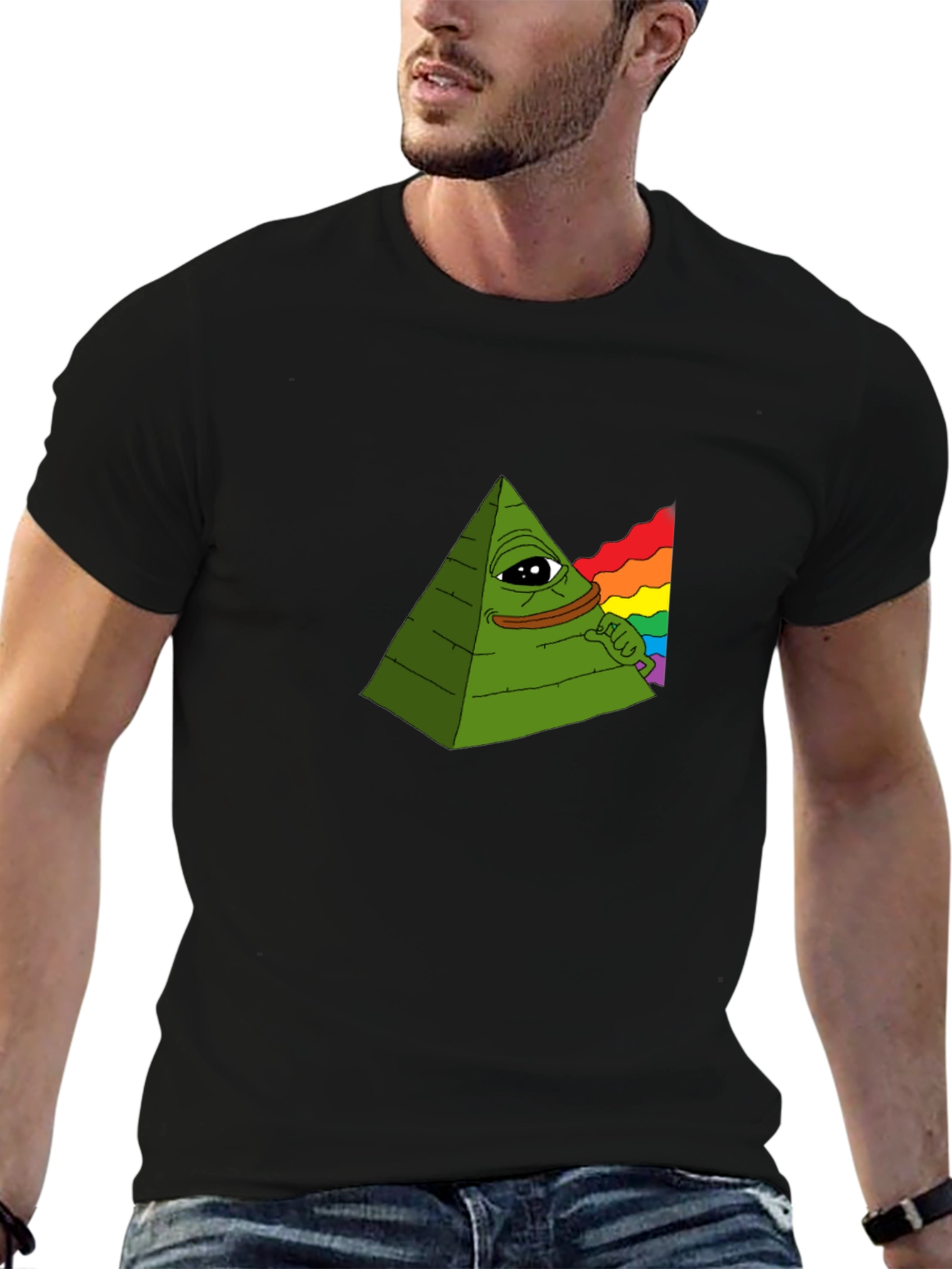 Illuminati Pepe T-Shirt - Rainbow Meme