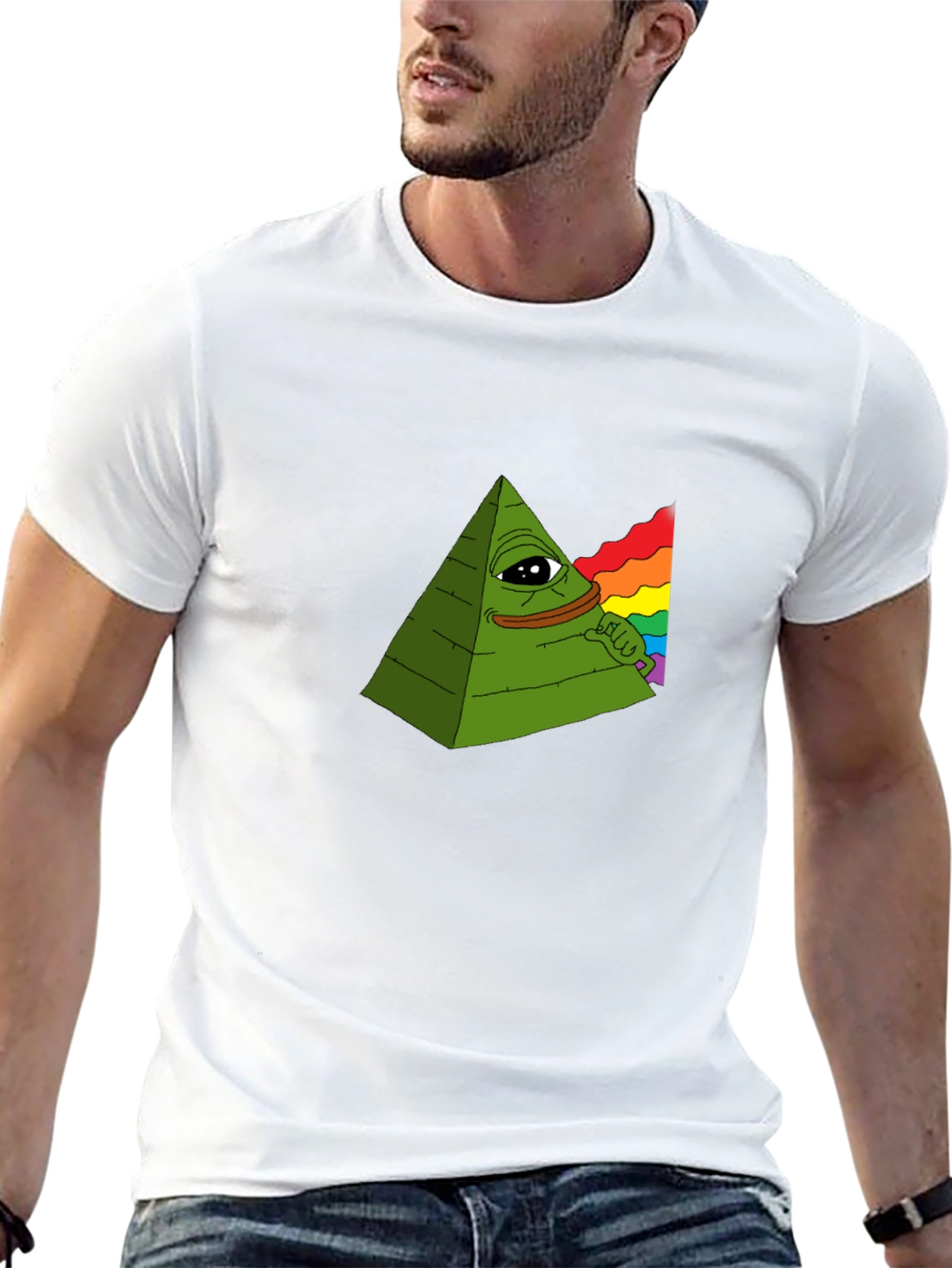 Illuminati Pepe T-Shirt - Rainbow Meme