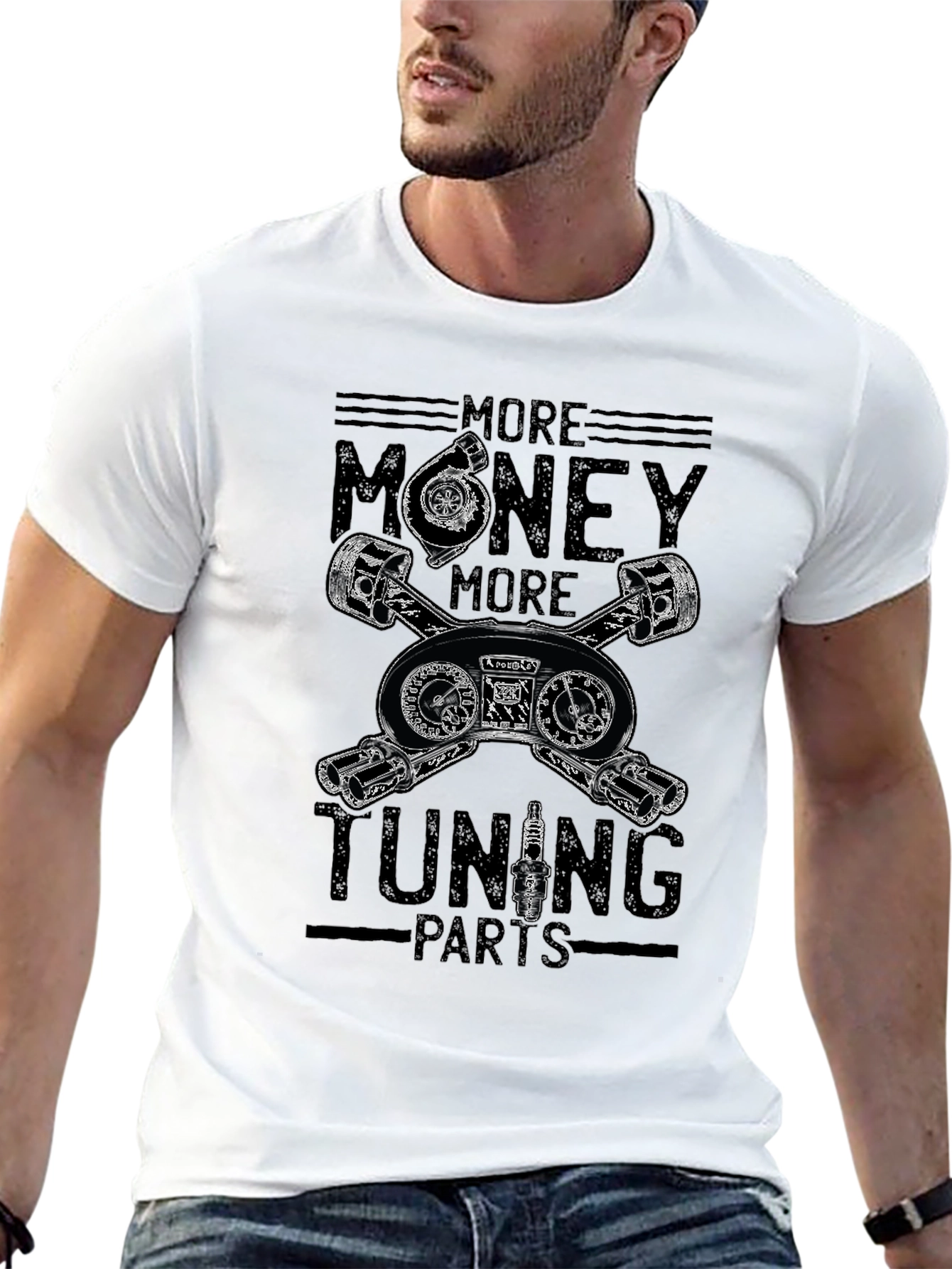 More Money More Tuning Parts Graphic Tee