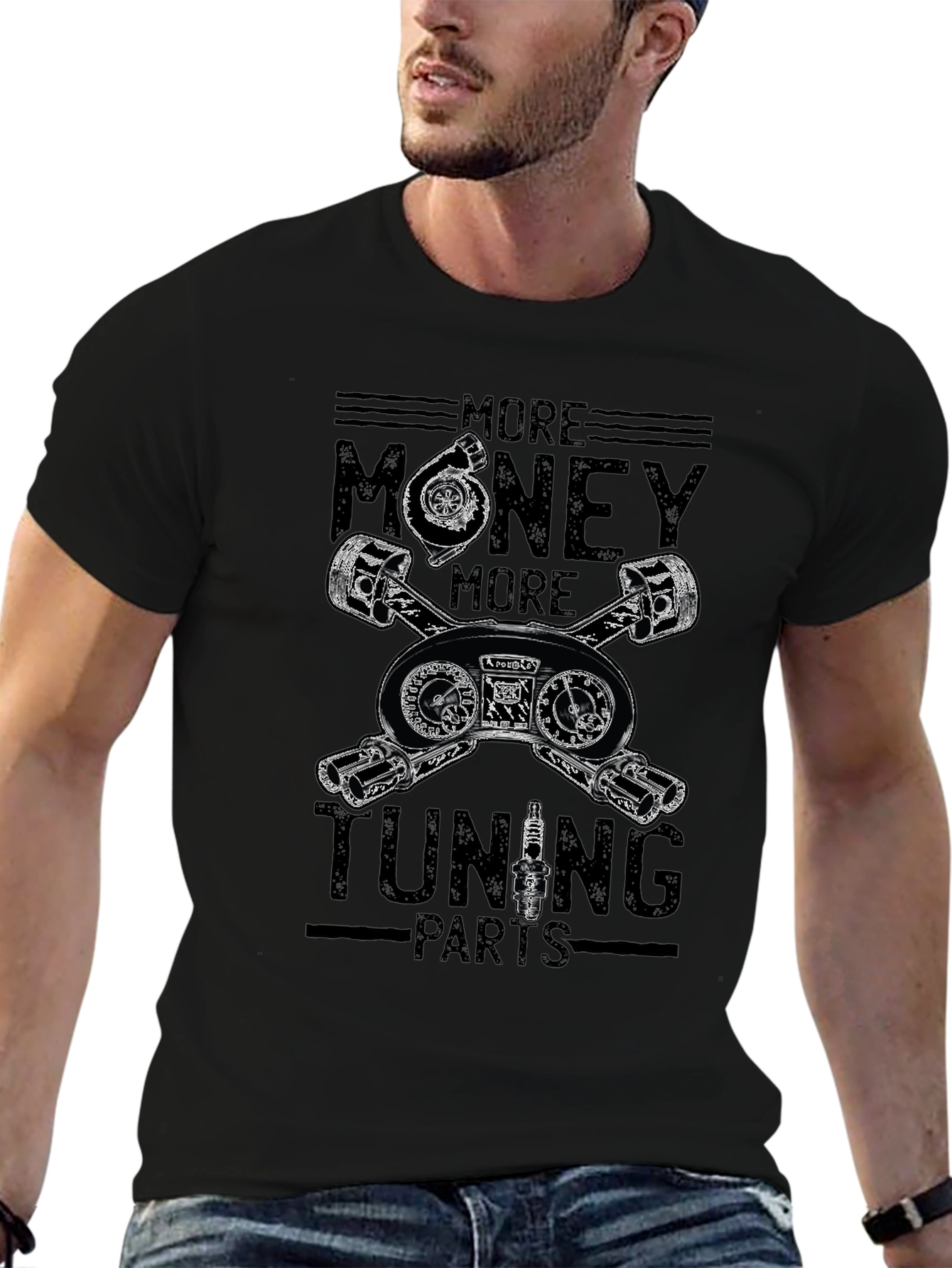 More Money More Tuning Parts Graphic Tee