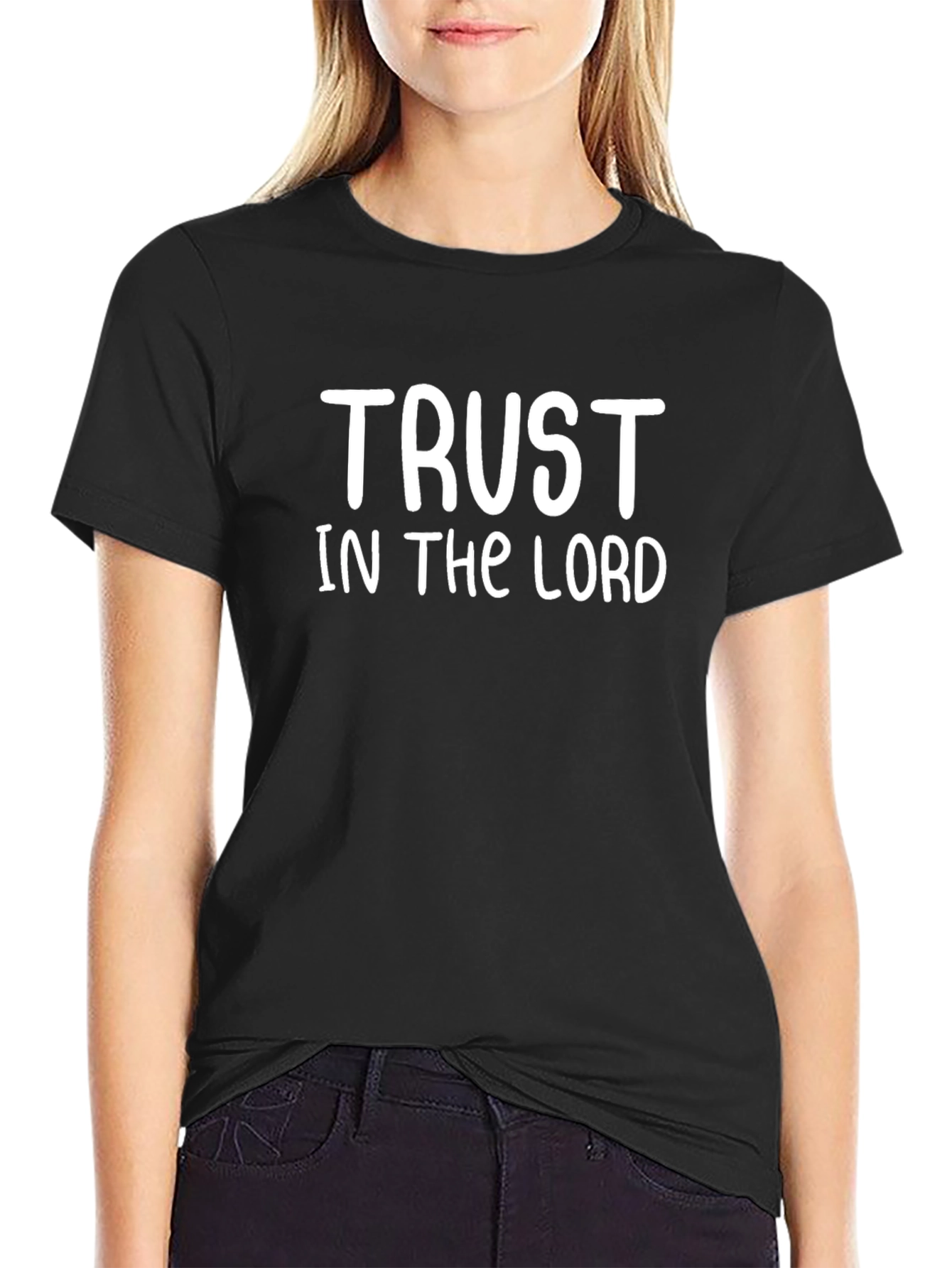 Trust in the Lord Black Graphic T-Shirt