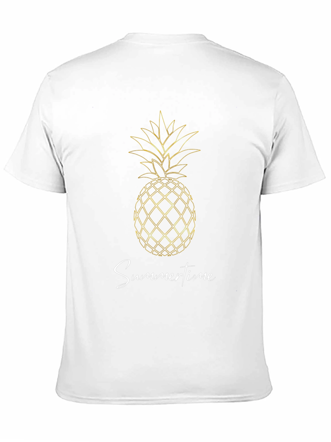 Pineapple Summertime Graphic Black T-Shirt
