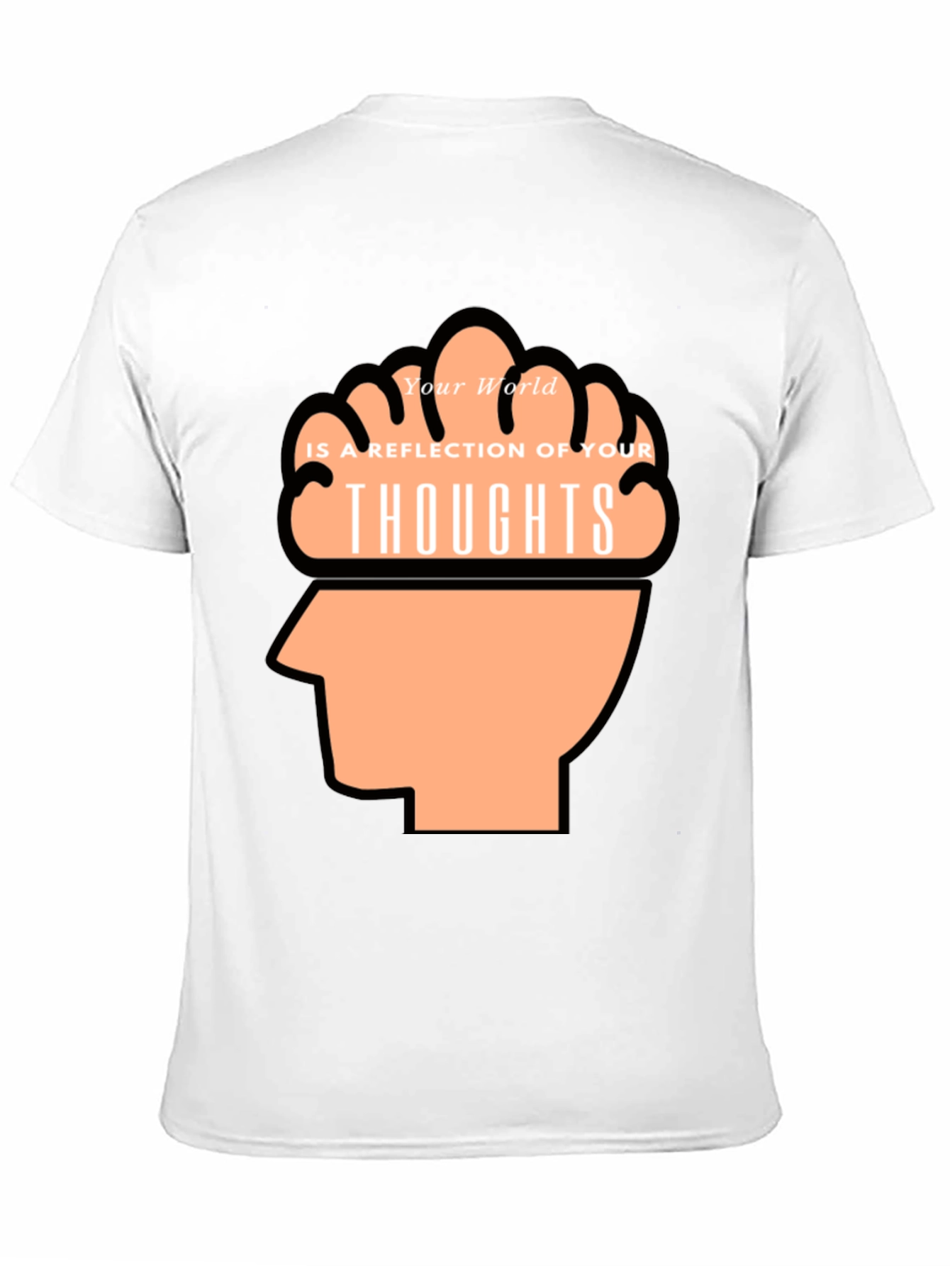 Thoughtful Reflection Graphic Tee - Mens Black T-Shirt