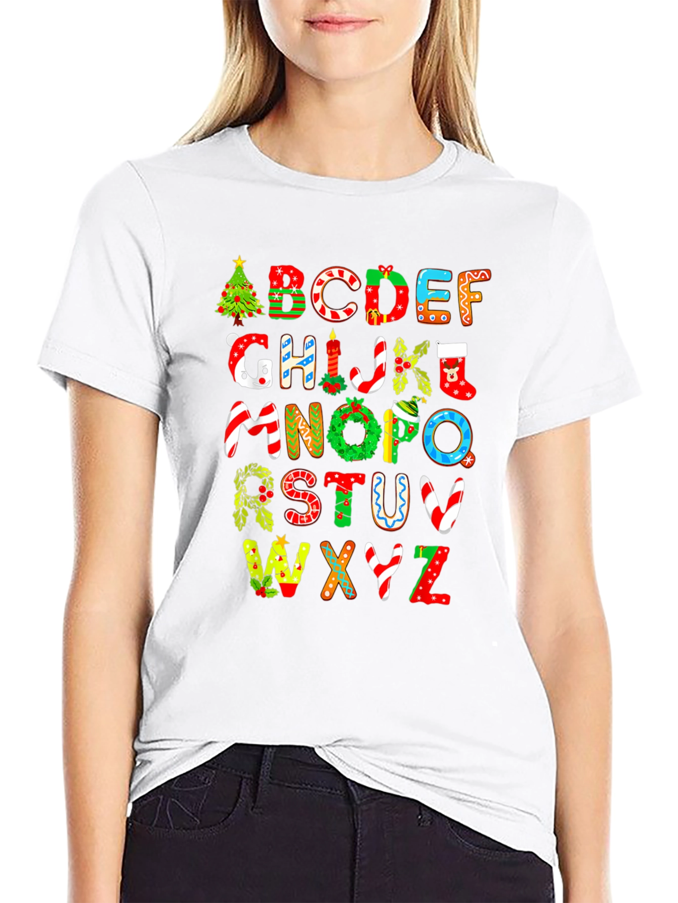 Christmas Alphabet Graphic Tee