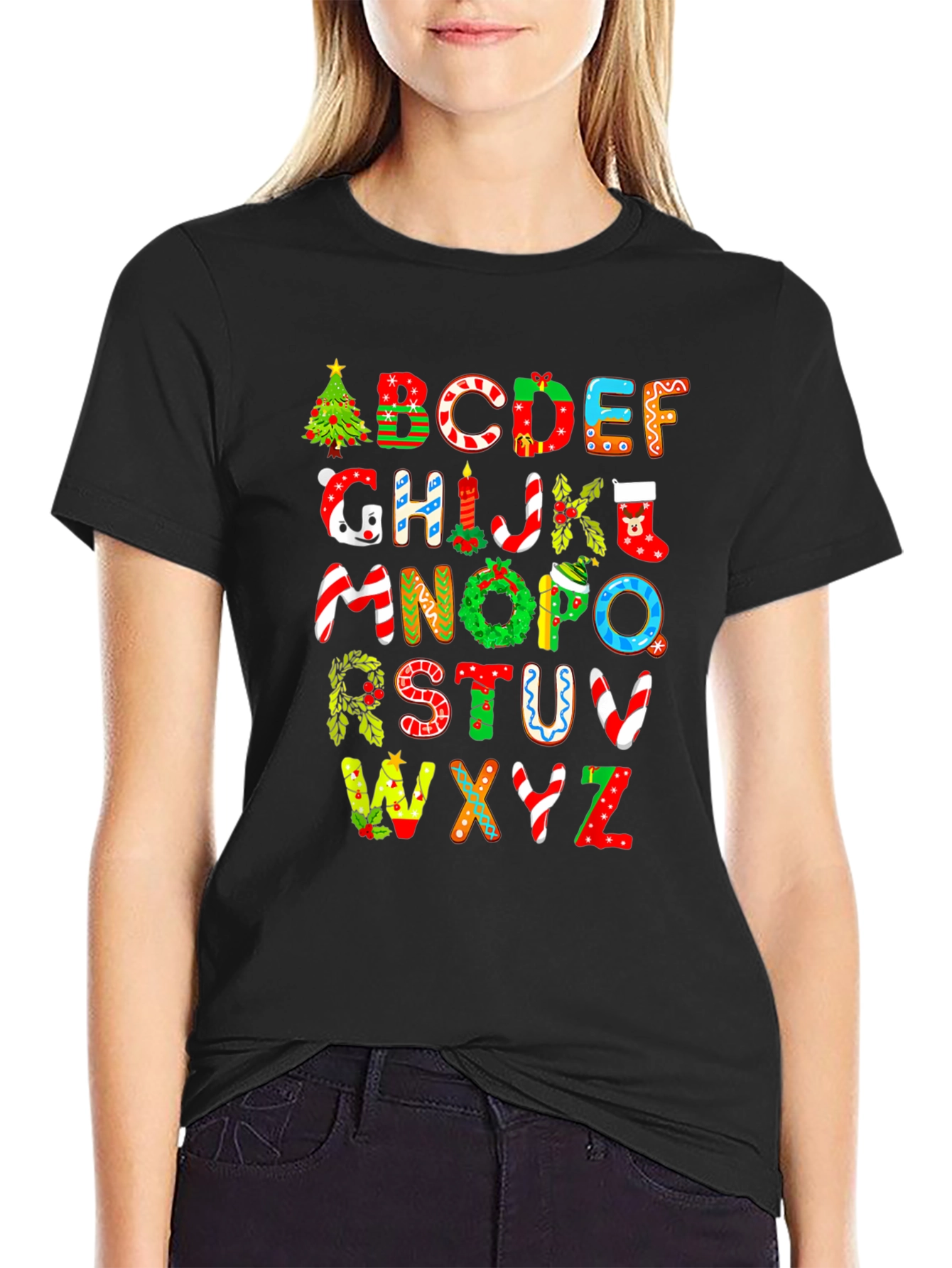 Christmas Alphabet Graphic Tee