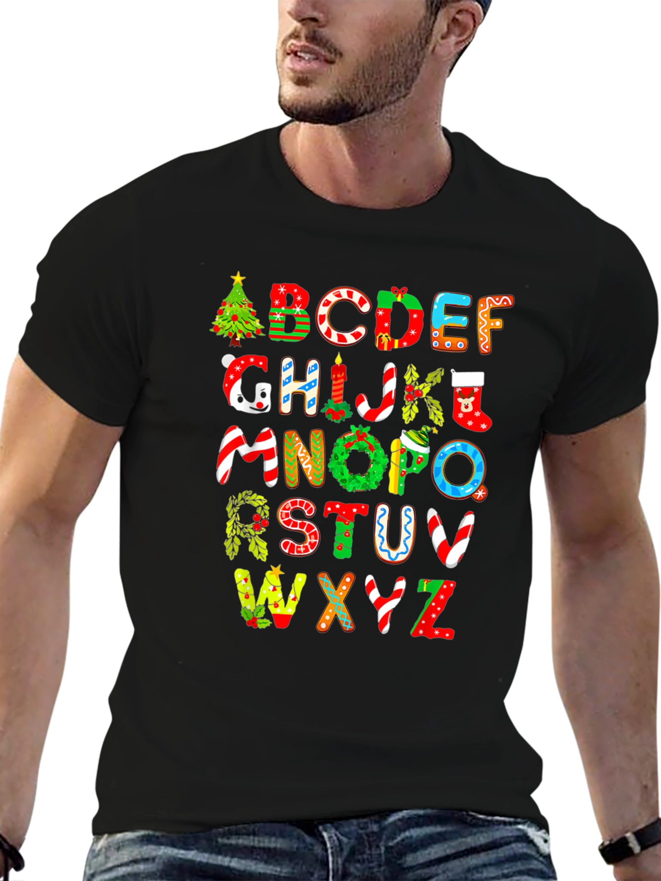 Christmas Alphabet Graphic Tee
