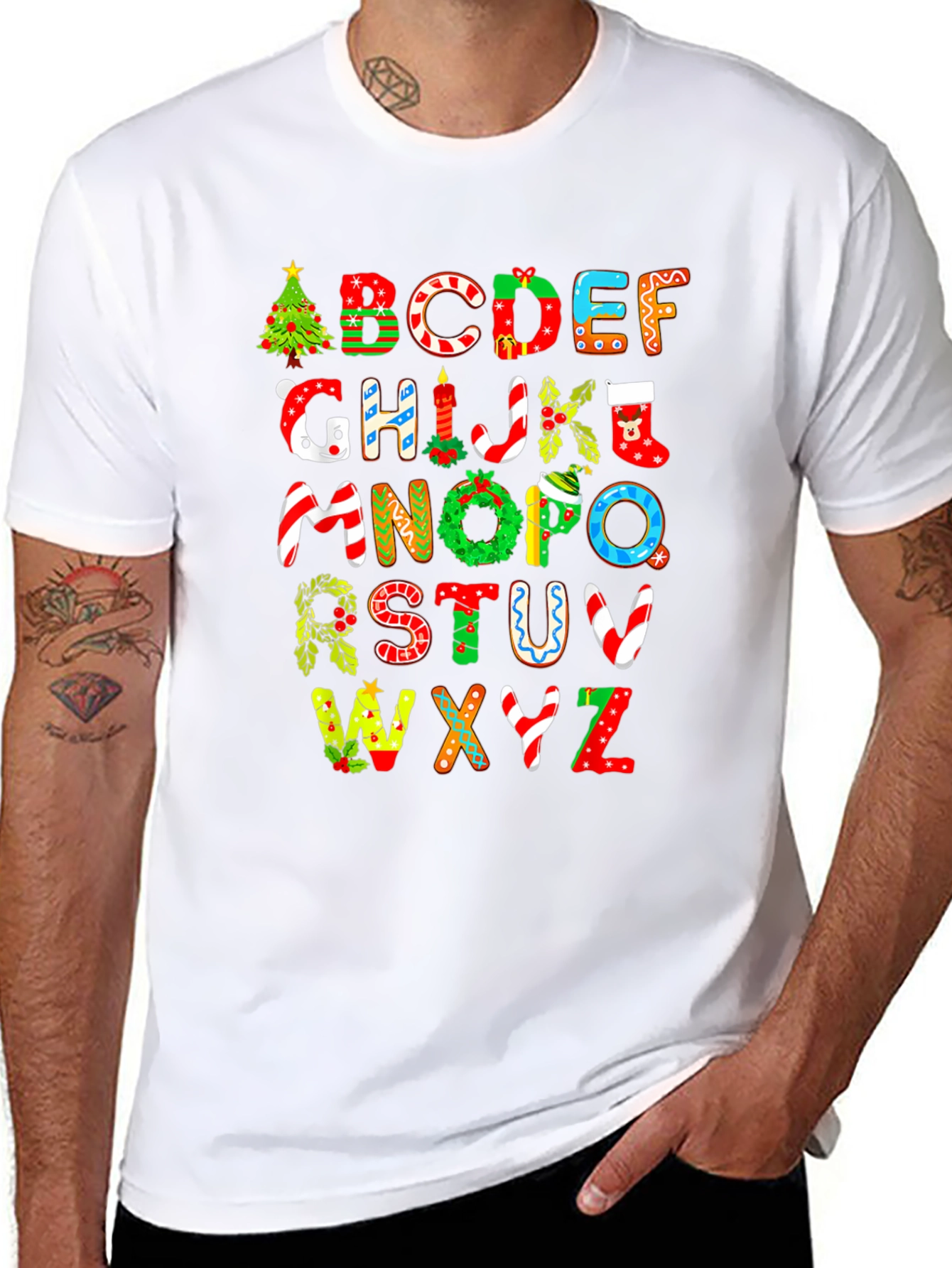Christmas Alphabet Graphic Tee