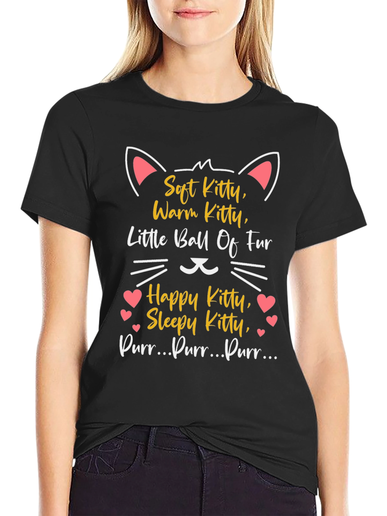 Soft Kitty T-Shirt - Warm Happy Sleepy Cat Tee
