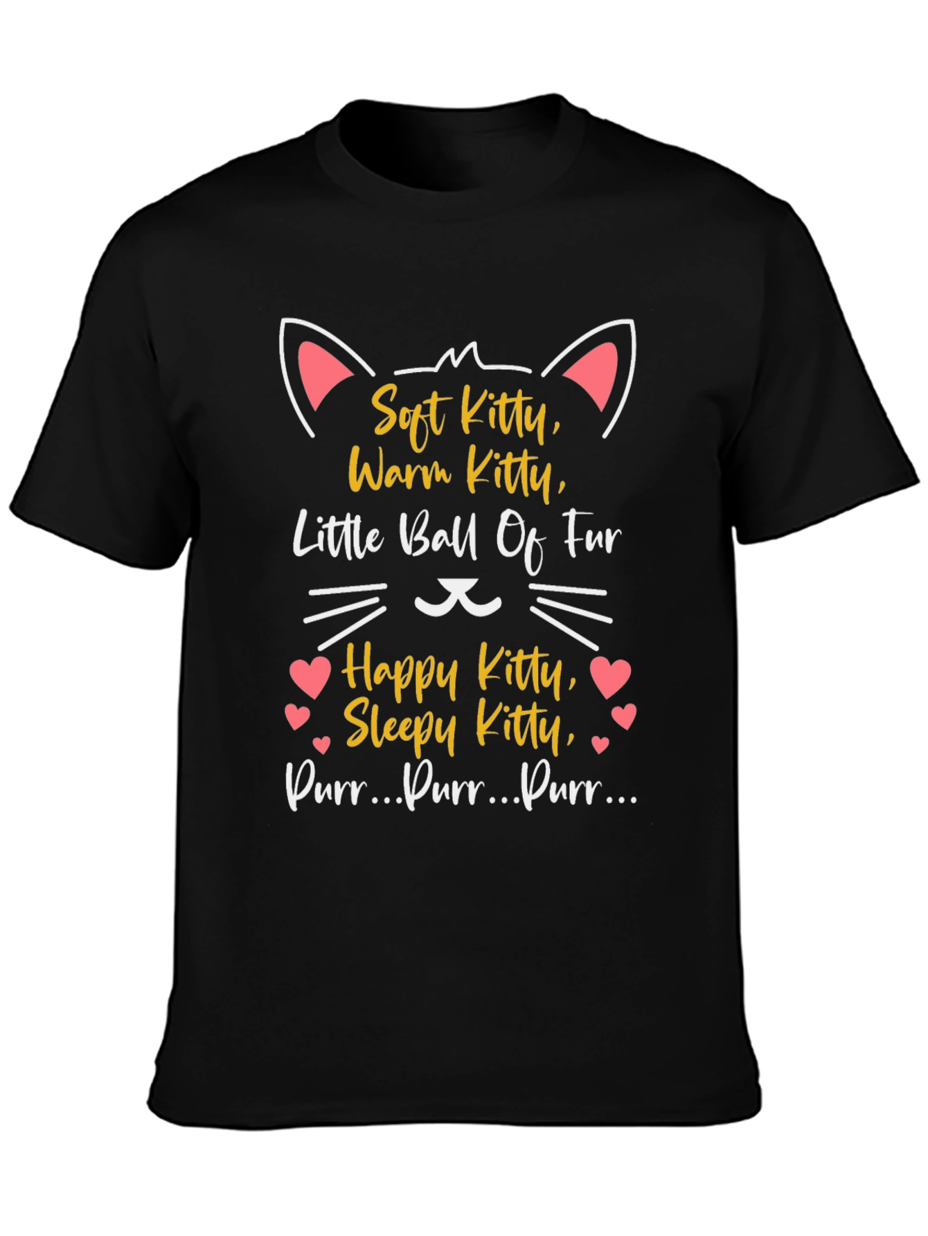 Soft Kitty T-Shirt - Warm Happy Sleepy Cat Tee