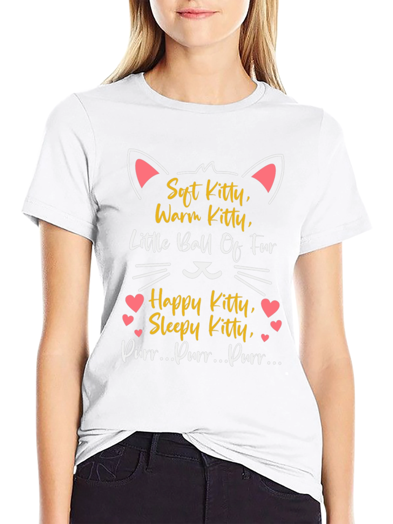 Soft Kitty T-Shirt - Warm Happy Sleepy Cat Tee