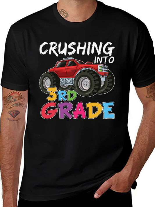 Crushing Into 3rd Grade Monster Truck T-Shirt
