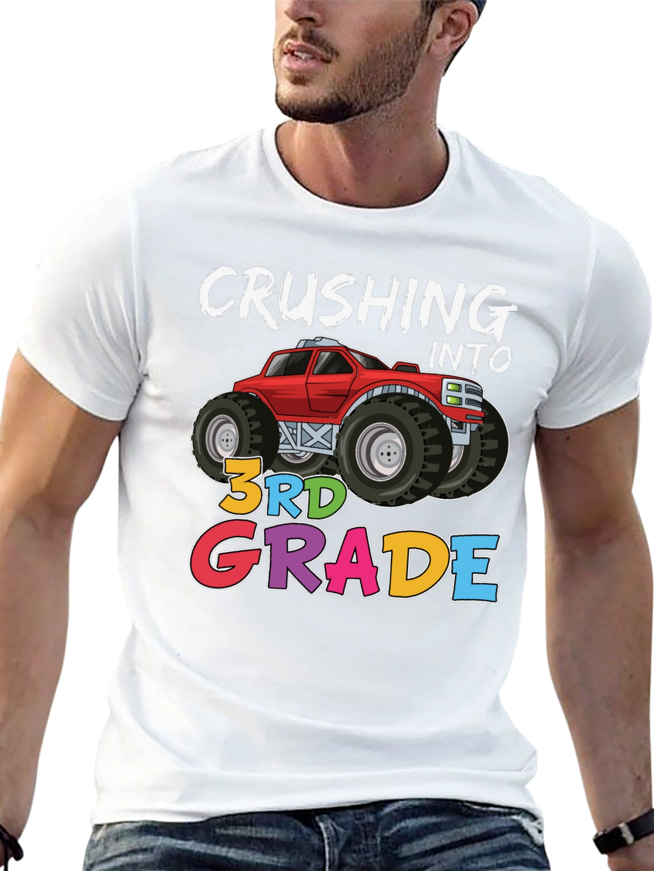 Crushing Into 3rd Grade Monster Truck T-Shirt