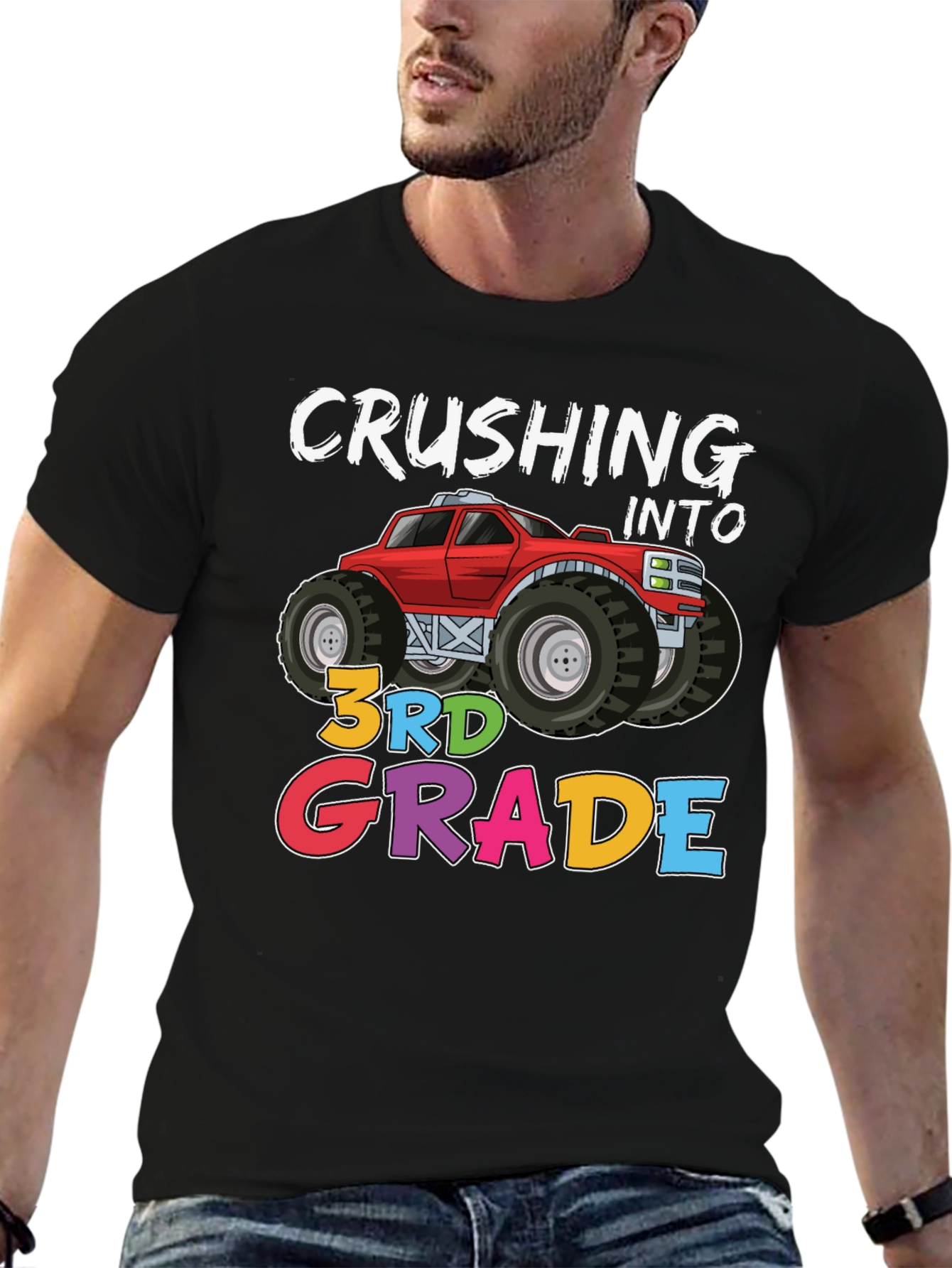 Crushing Into 3rd Grade Monster Truck T-Shirt