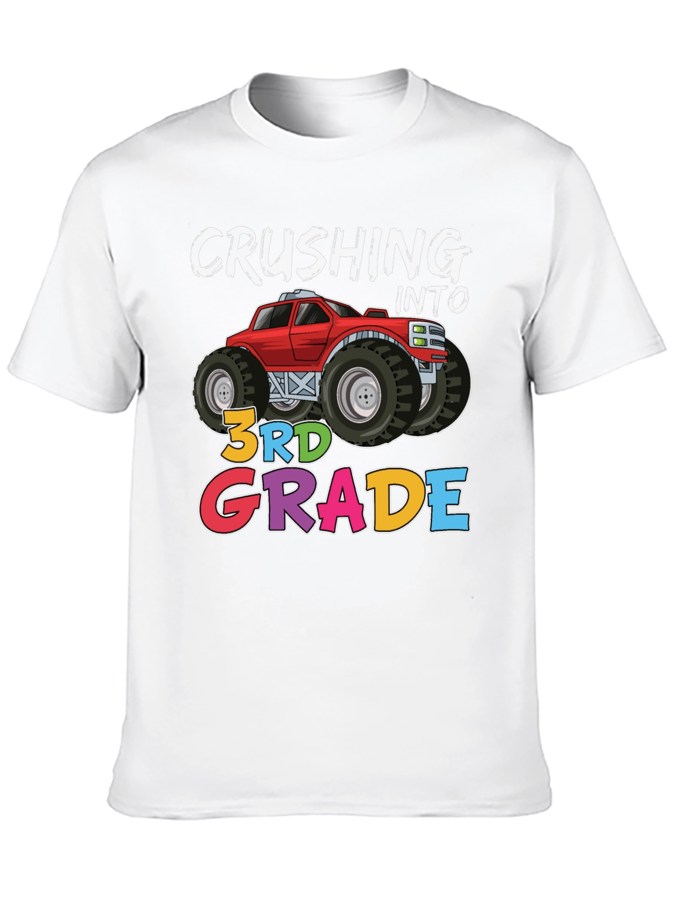 Crushing Into 3rd Grade Monster Truck T-Shirt