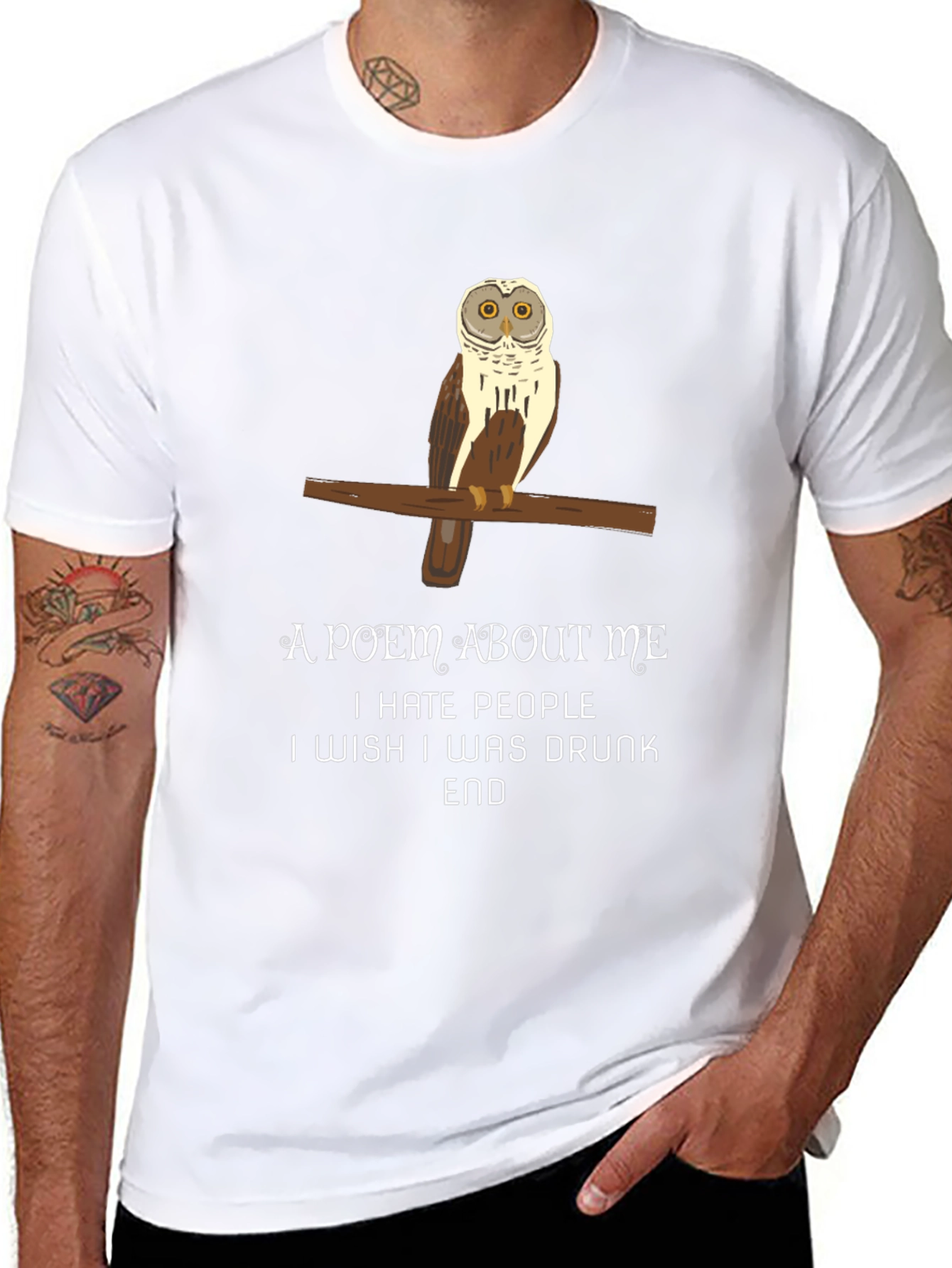 Owl Poem T-Shirt - Funny Sarcastic Tee