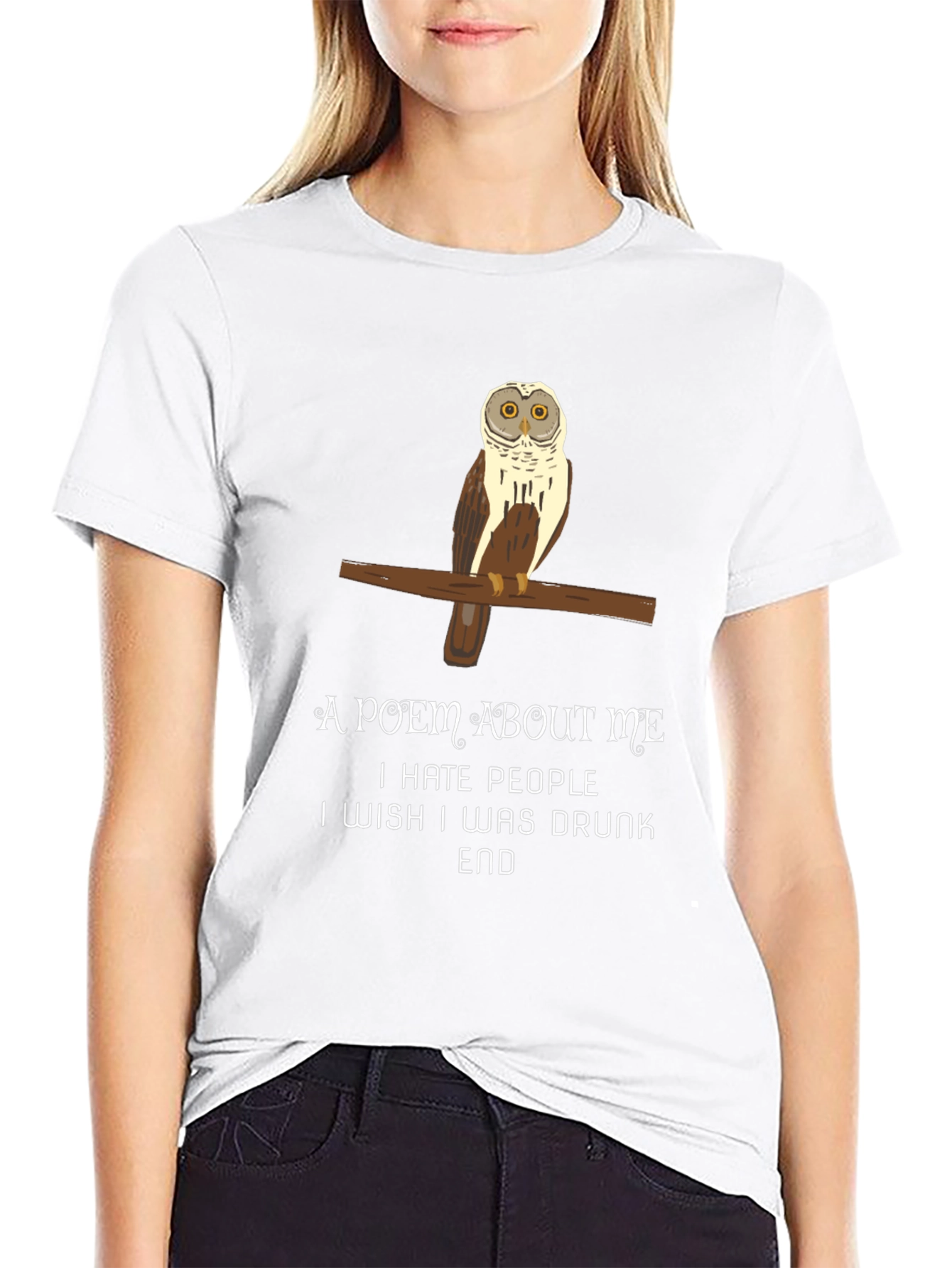 Owl Poem T-Shirt - Funny Sarcastic Tee