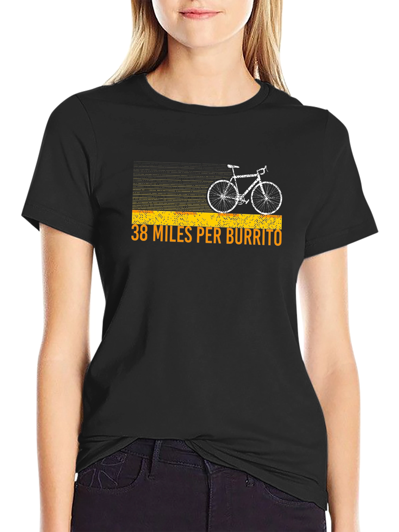 38 Miles Per Burrito Funny Cycling T-Shirt