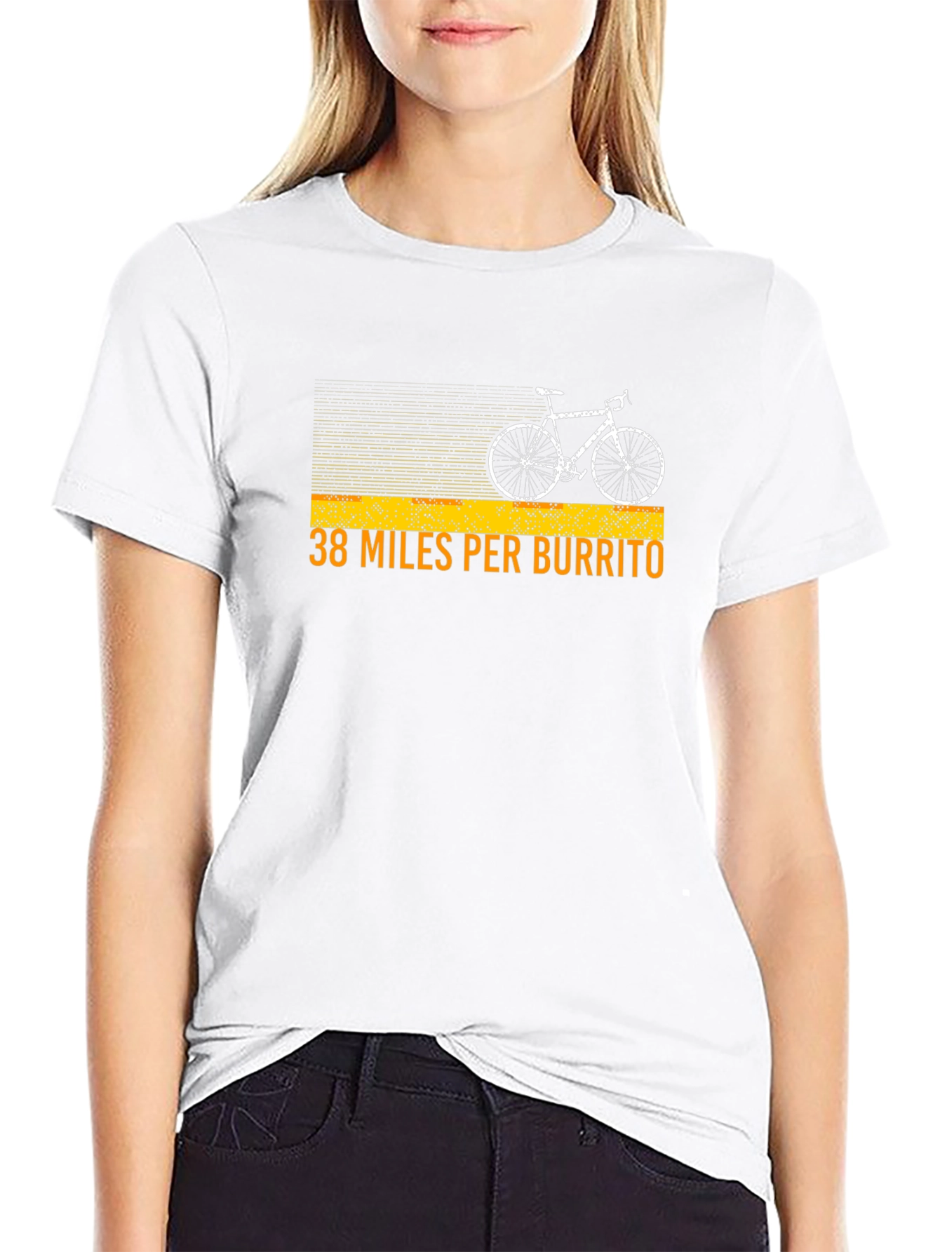 38 Miles Per Burrito Funny Cycling T-Shirt