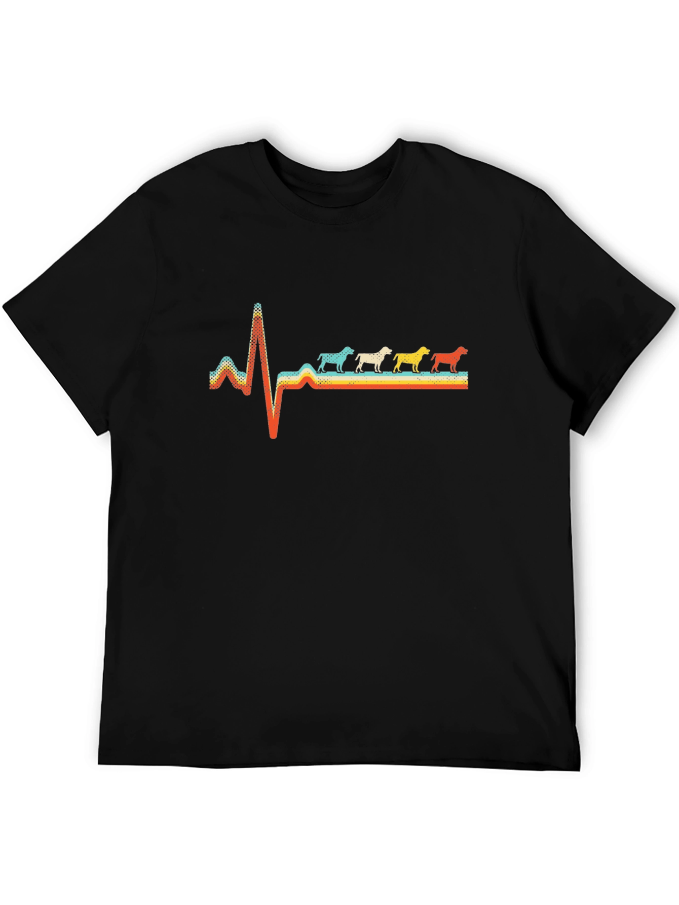 Retro Dog Breed Heartbeat Graphic Tee